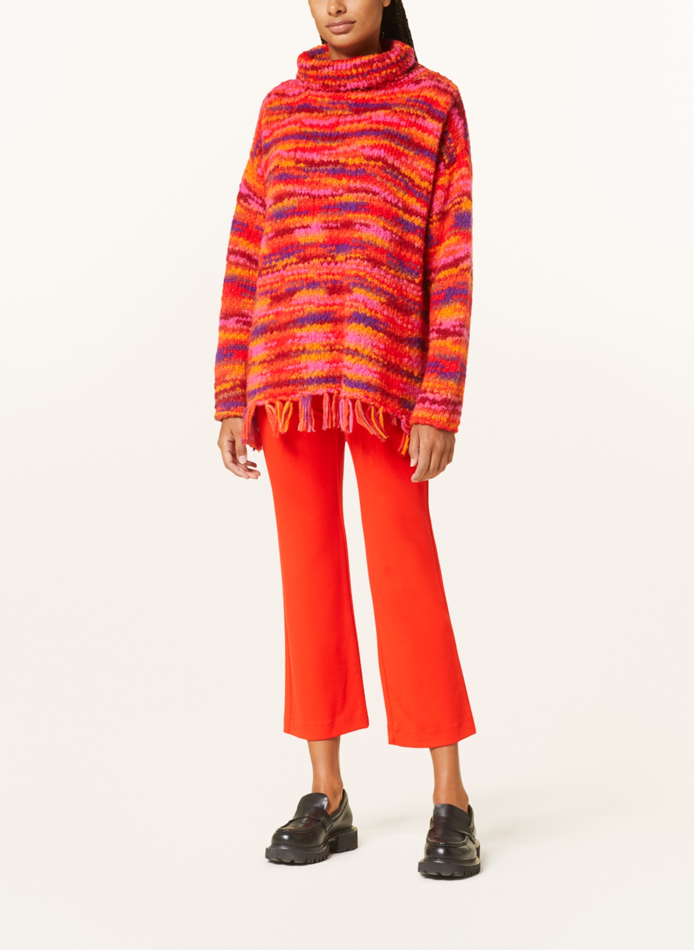Grace Oversized sweater, Color: RED/ PURPLE/ ORANGE (Image 2)
