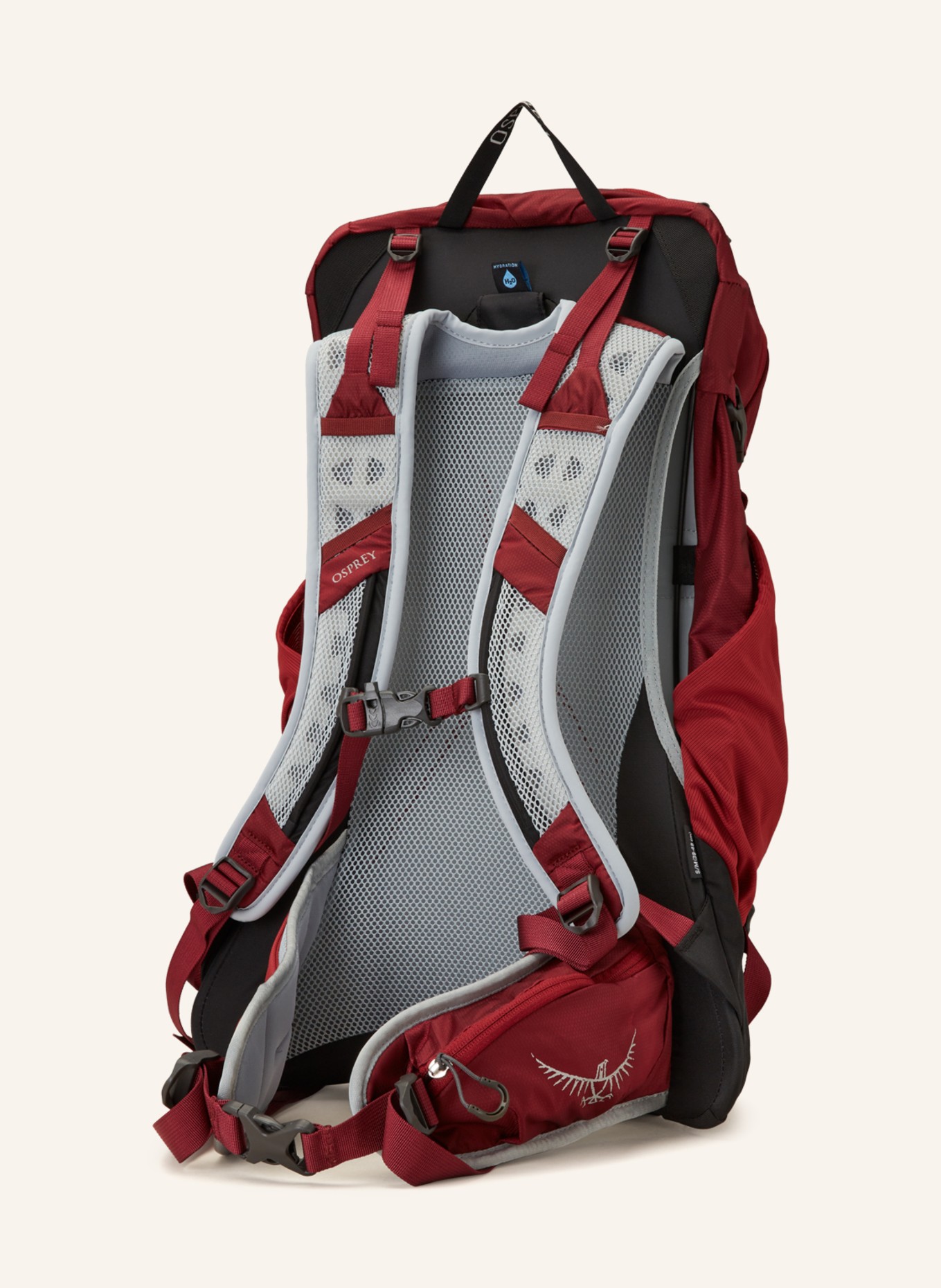OSPREY Backpack HIKELITE 28 l, Color: DARK RED (Image 2)