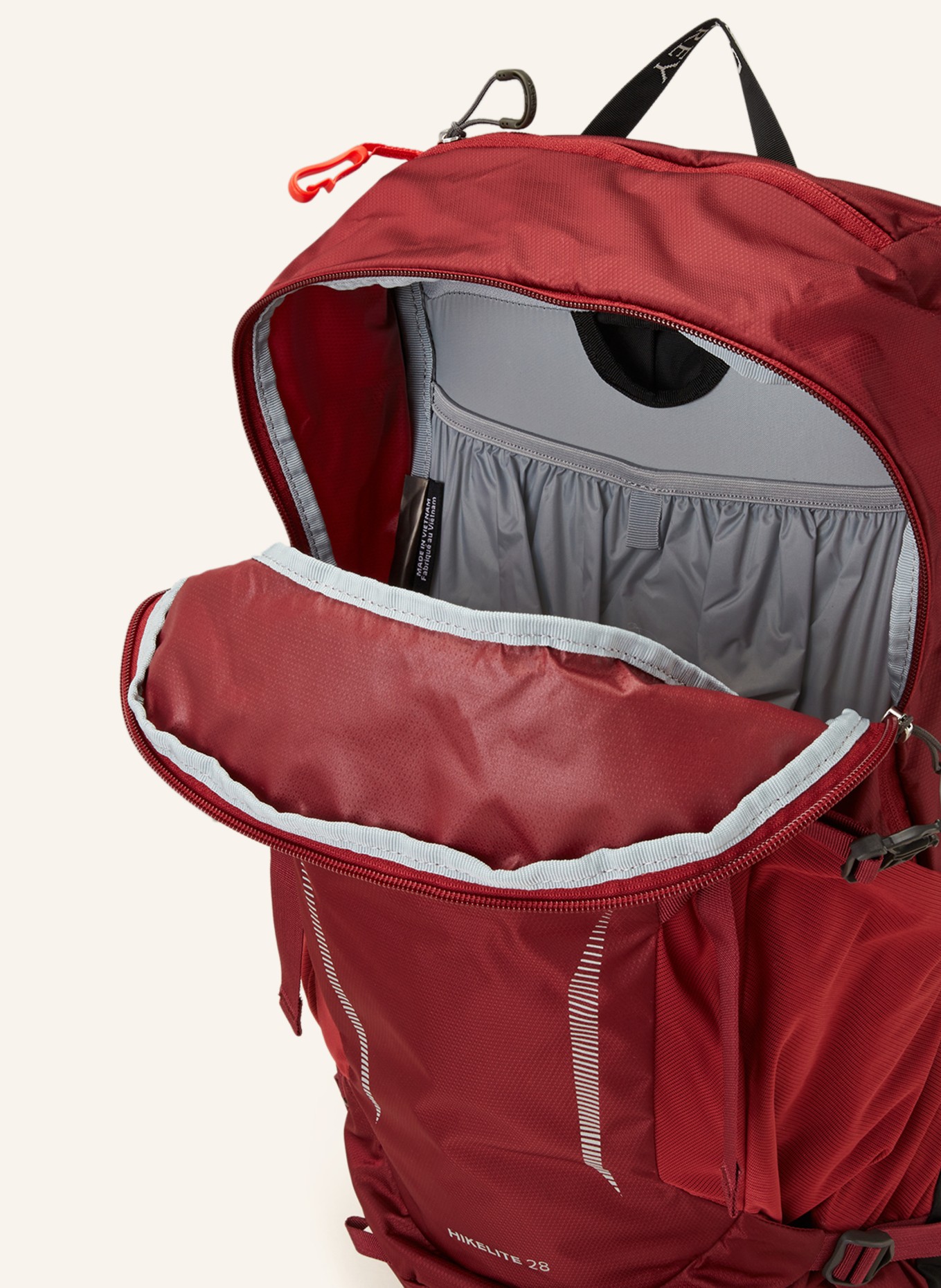 OSPREY Backpack HIKELITE 28 l, Color: DARK RED (Image 3)