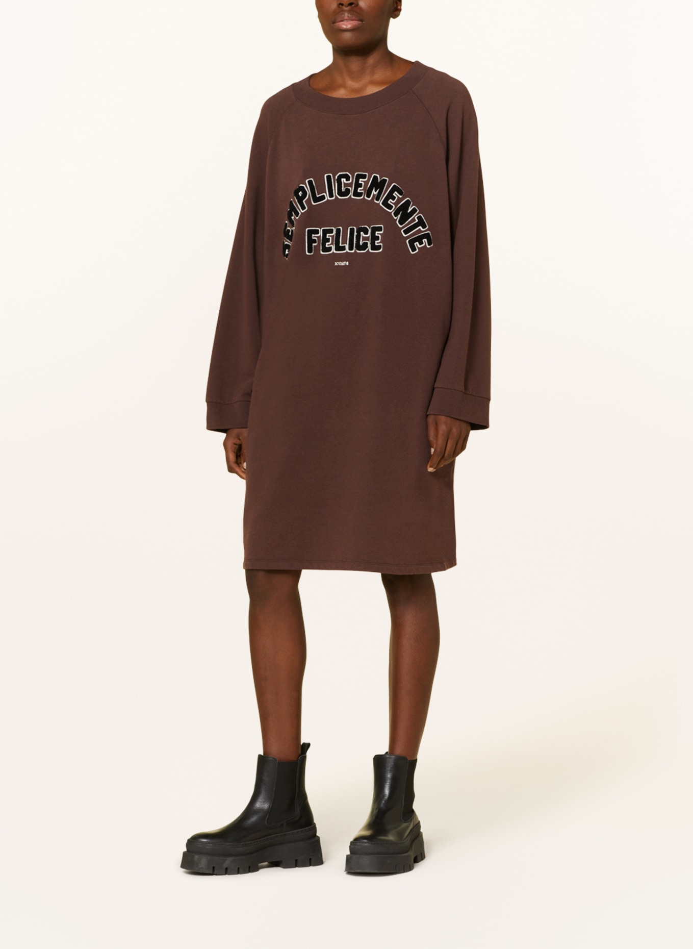 10DAYS Sweater dress, Color: BROWN (Image 2)