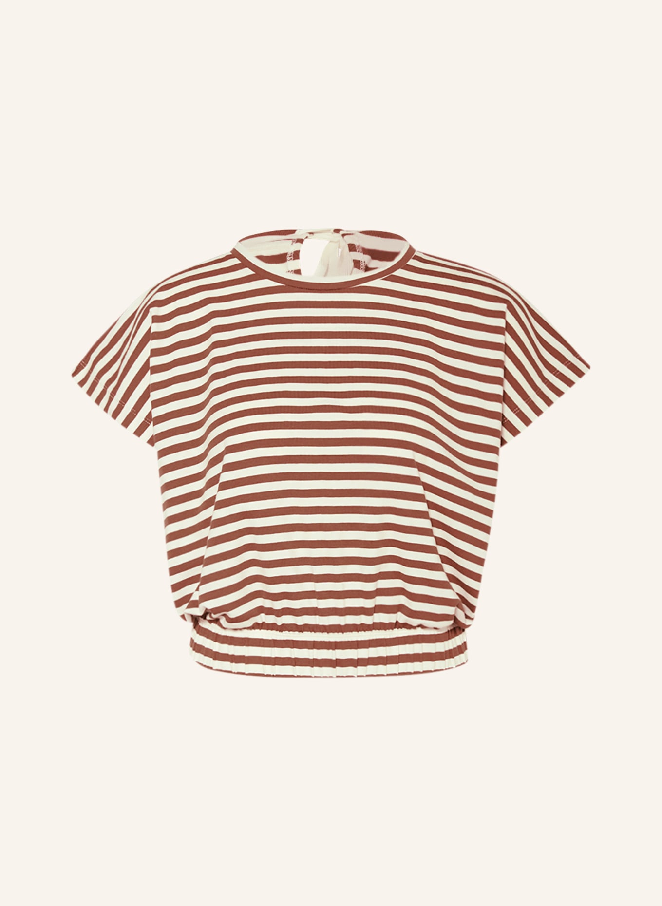 10DAYS Cropped-Shirt, Farbe: ECRU/ DUNKELROT (Bild 1)