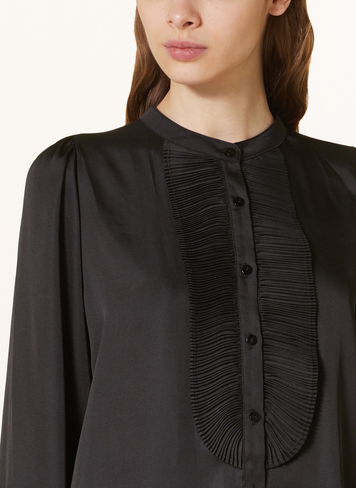 NEO NOIR Satinbluse ZOLA: SCHWARZ