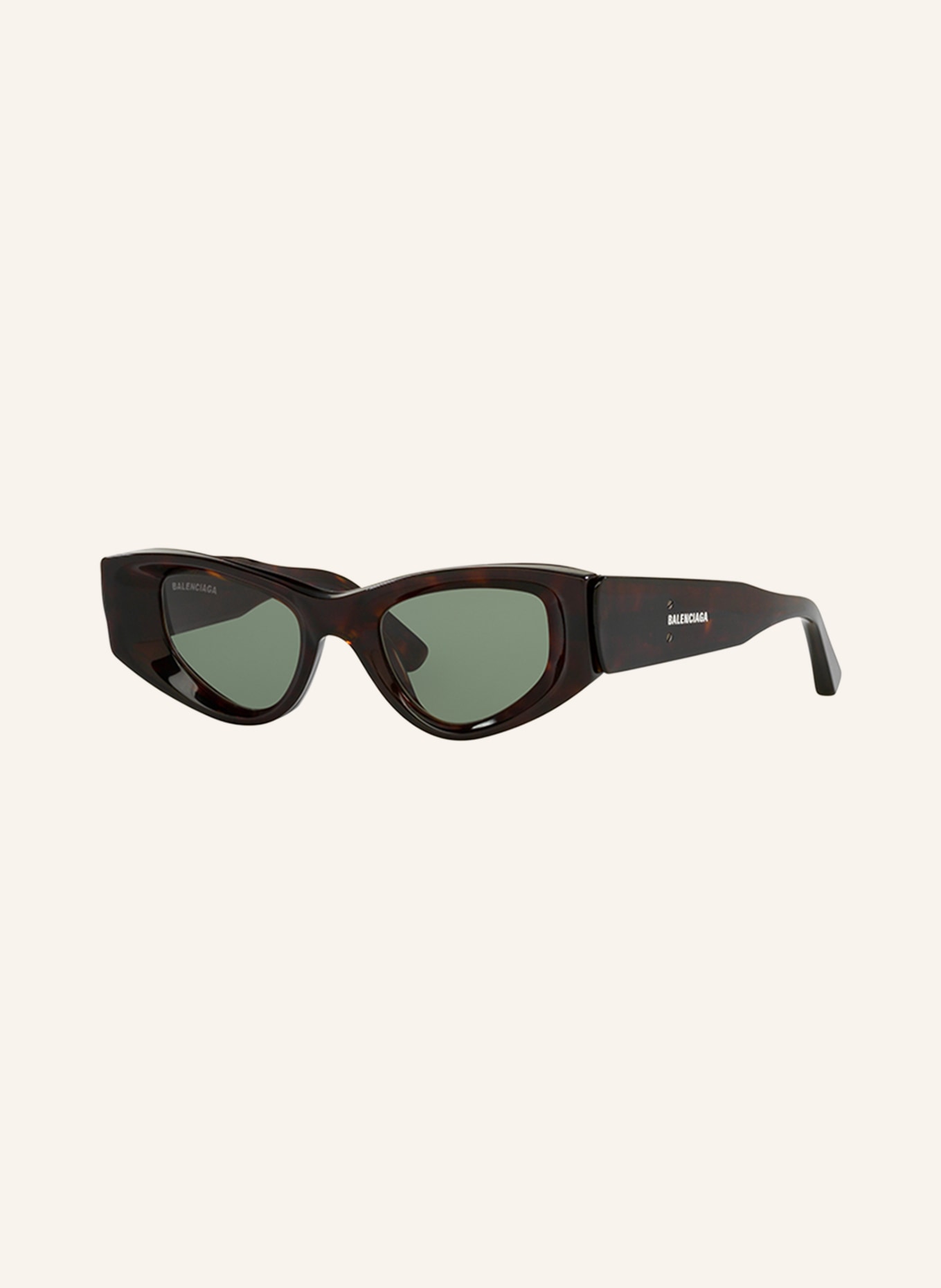 BALENCIAGA Sunglasses BB0243S, Color: 1800J1 - HAVANA/ LIGHT GREEN (Image 1)