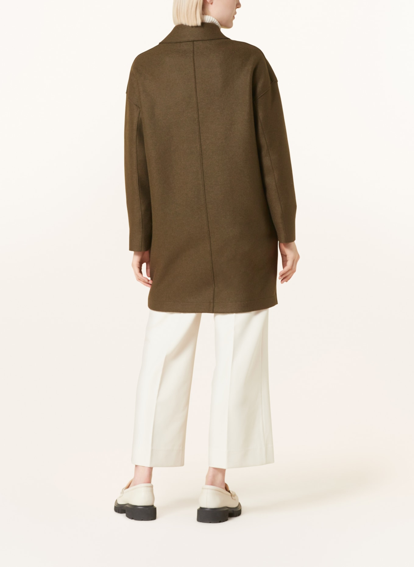 HARRIS WHARF LONDON Wool coat, Color: KHAKI (Image 3)