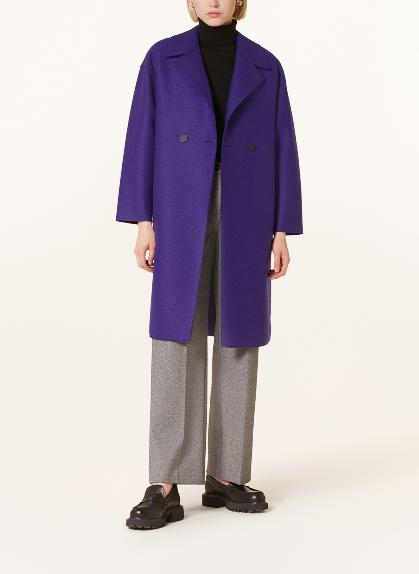 HARRIS WHARF LONDON Wool coat, Color: PURPLE (Image 2)