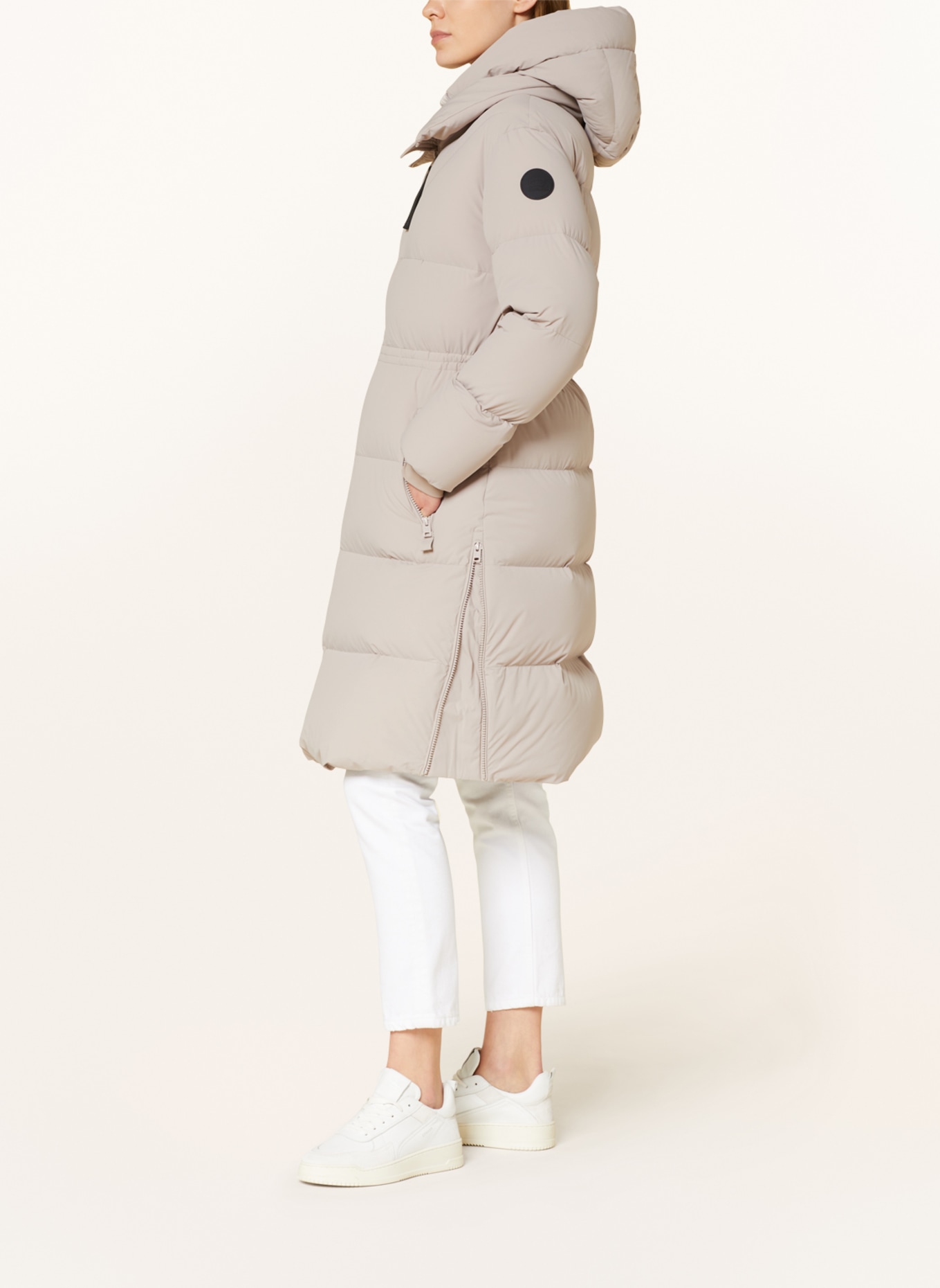 WOOLRICH Down jacket with removable hood, Color: BEIGE (Image 4)