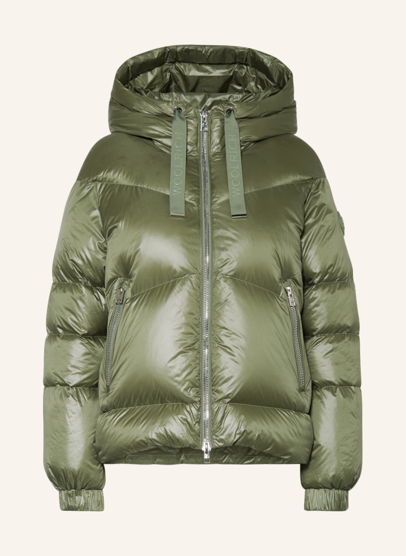 WOOLRICH Down jacket ALIQUIPPA, Color: OLIVE (Image 1)