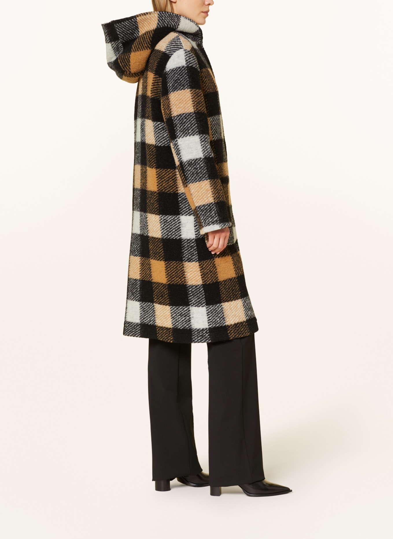 WOOLRICH Coat GENTRY, Color: BLACK/ CAMEL/ ECRU (Image 4)