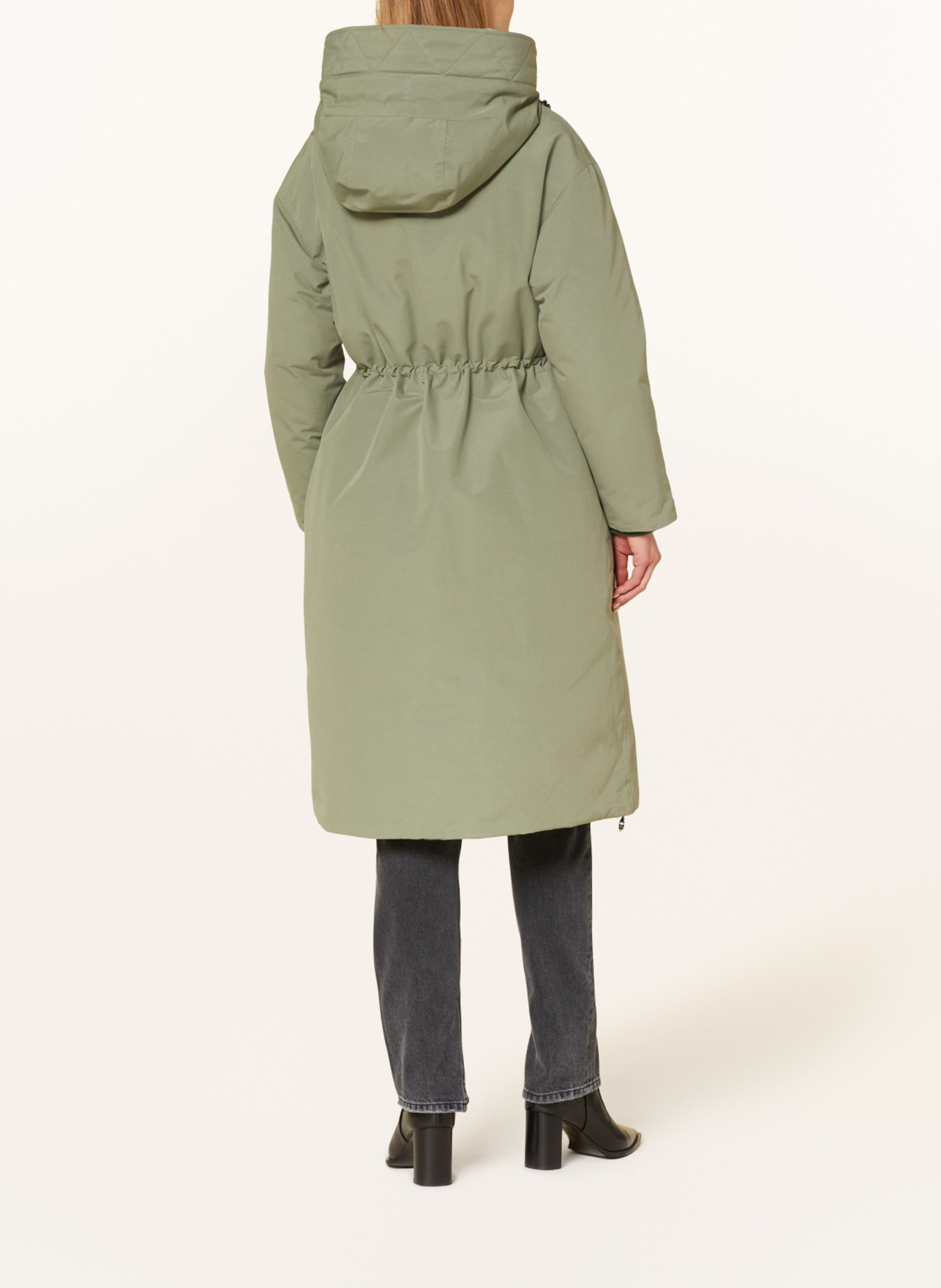 WOOLRICH Down parka with removable faux fur, Color: OLIVE (Image 3)