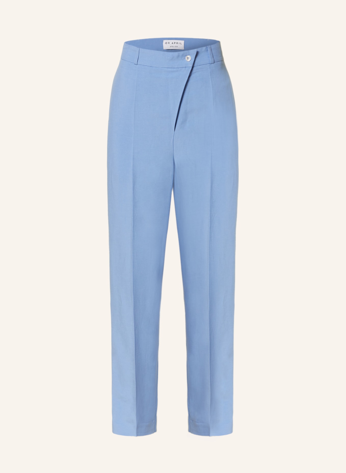 OH APRIL Trousers ÉLODIE with linen, Color: LIGHT BLUE (Image 1)