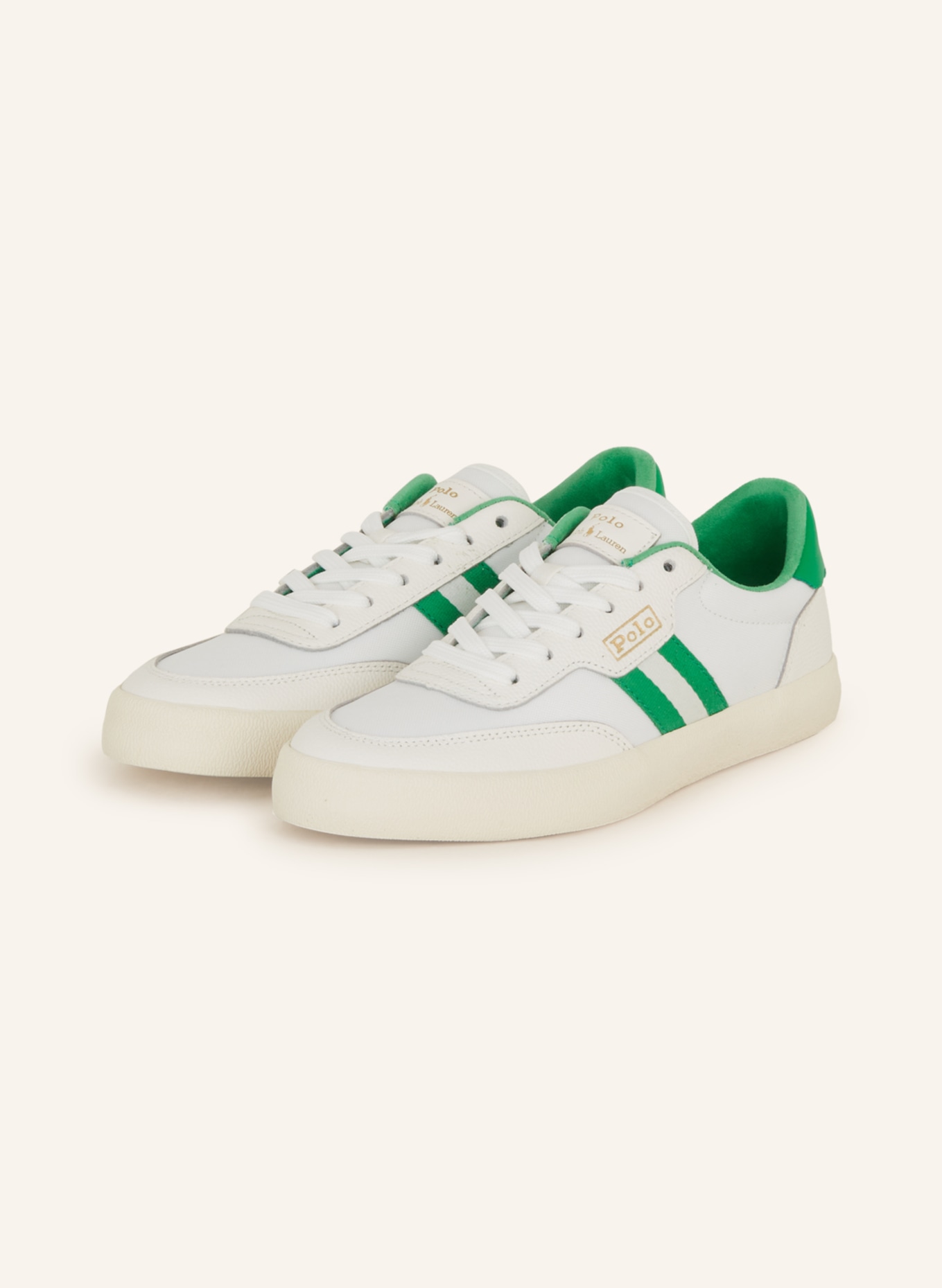 POLO RALPH LAUREN Sneakers, Color: WHITE/ GREEN (Image 1)