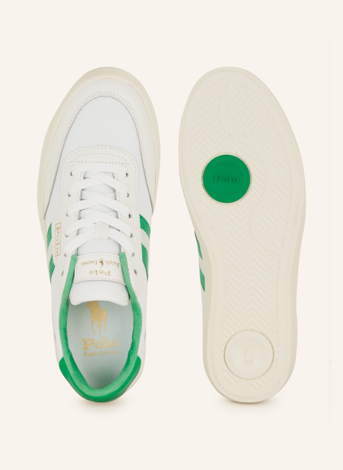 POLO RALPH LAUREN Sneakers, Color: WHITE/ GREEN (Image 5)