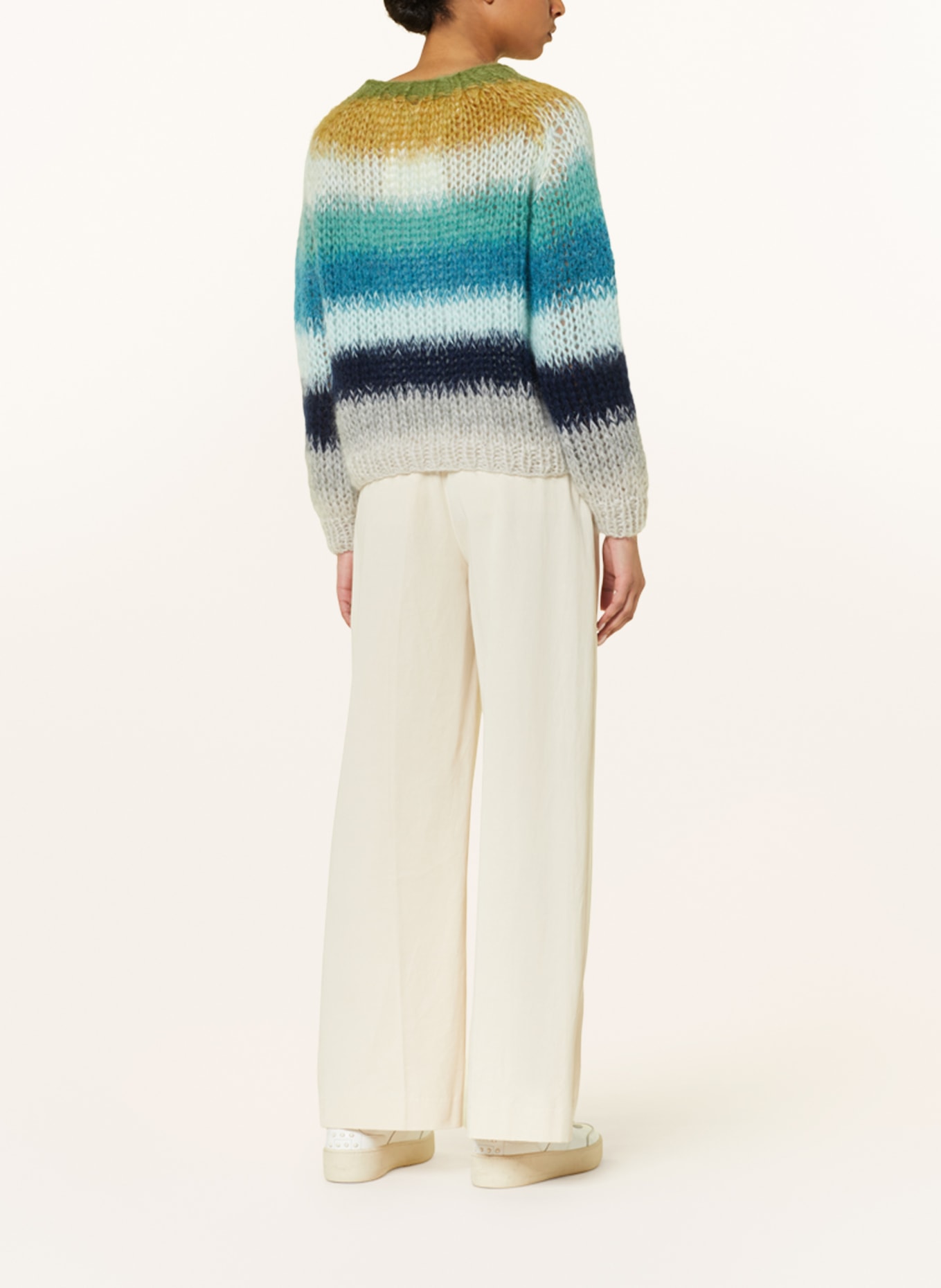 MAIAMI Sweater with mohair, Color: GREEN/ BLUE/ GRAY (Image 3)