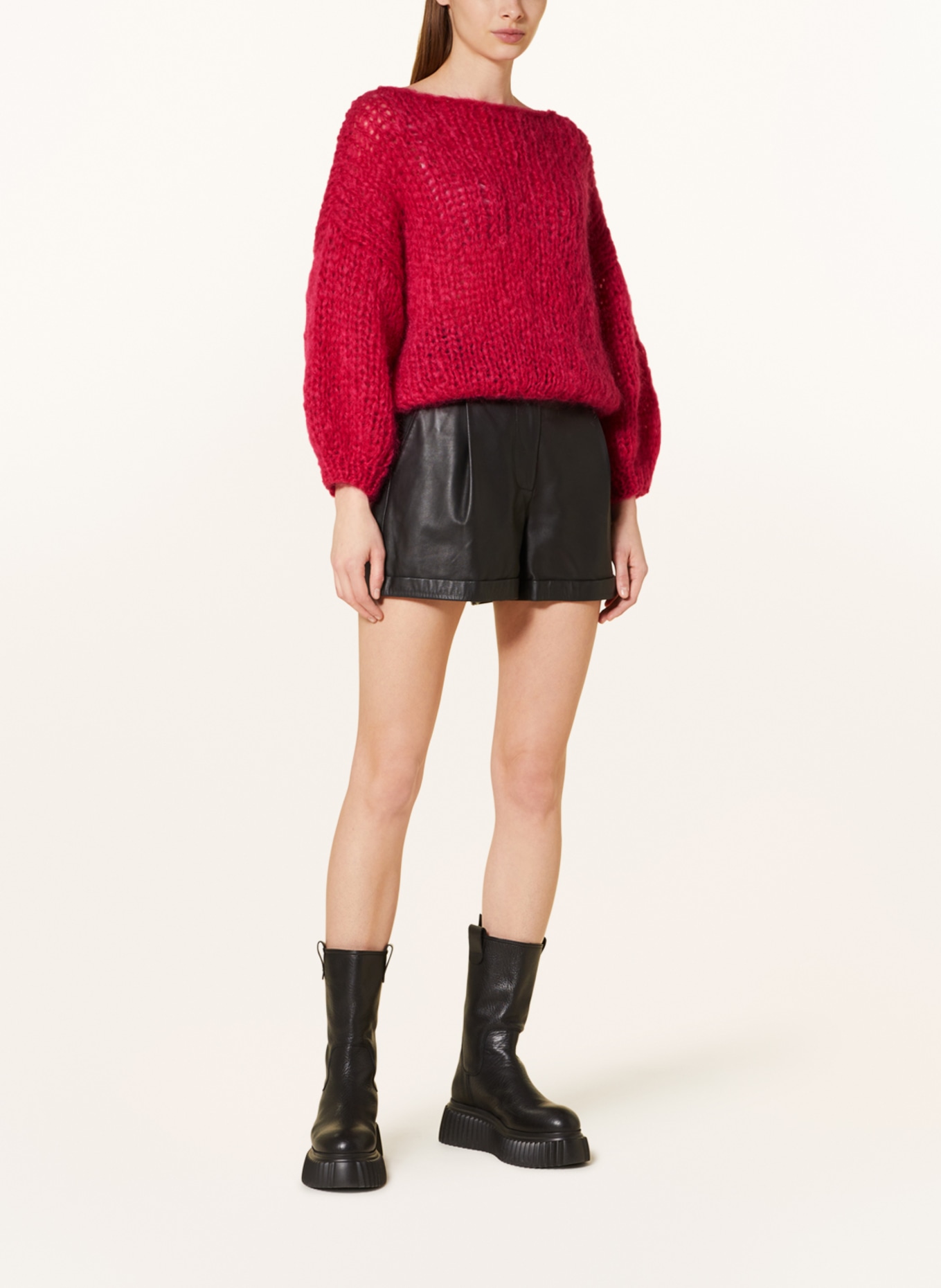 MAIAMI Oversized sweater made of mohair, Color: FUCHSIA (Image 2)