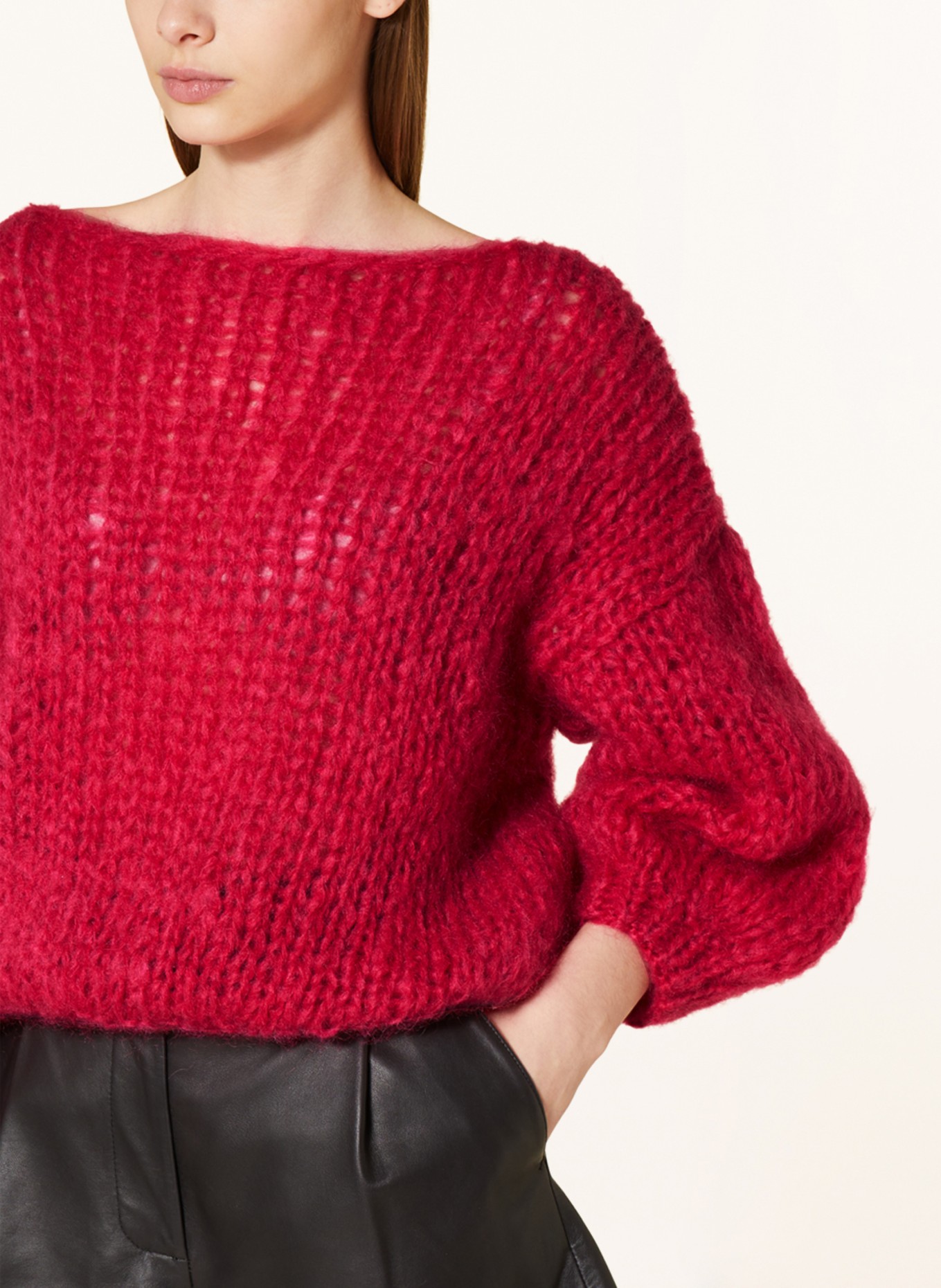 MAIAMI Oversized sweater made of mohair, Color: FUCHSIA (Image 4)