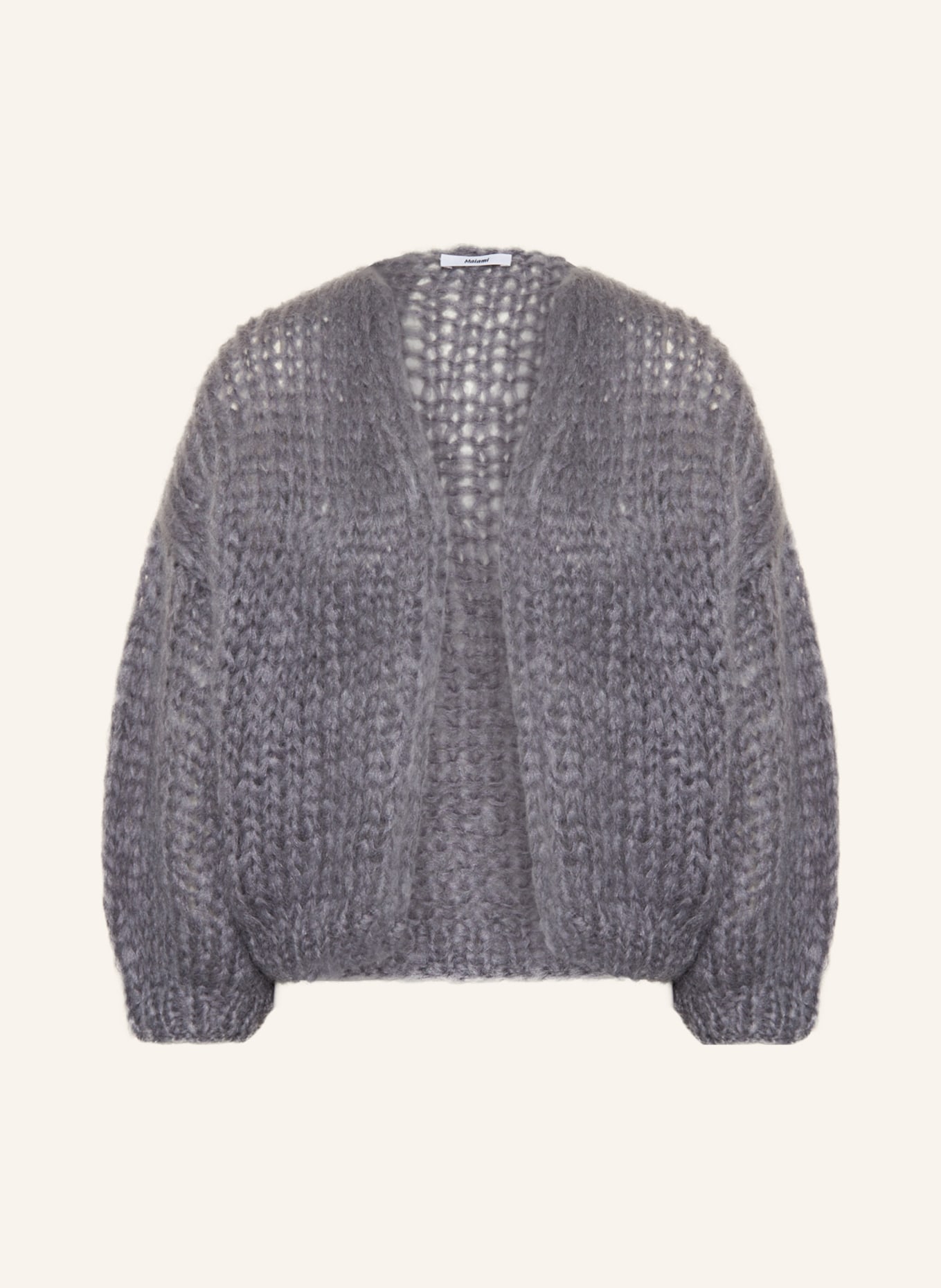 MAIAMI Oversized knit cardigan made of mohair, Color: DARK GRAY (Image 1)