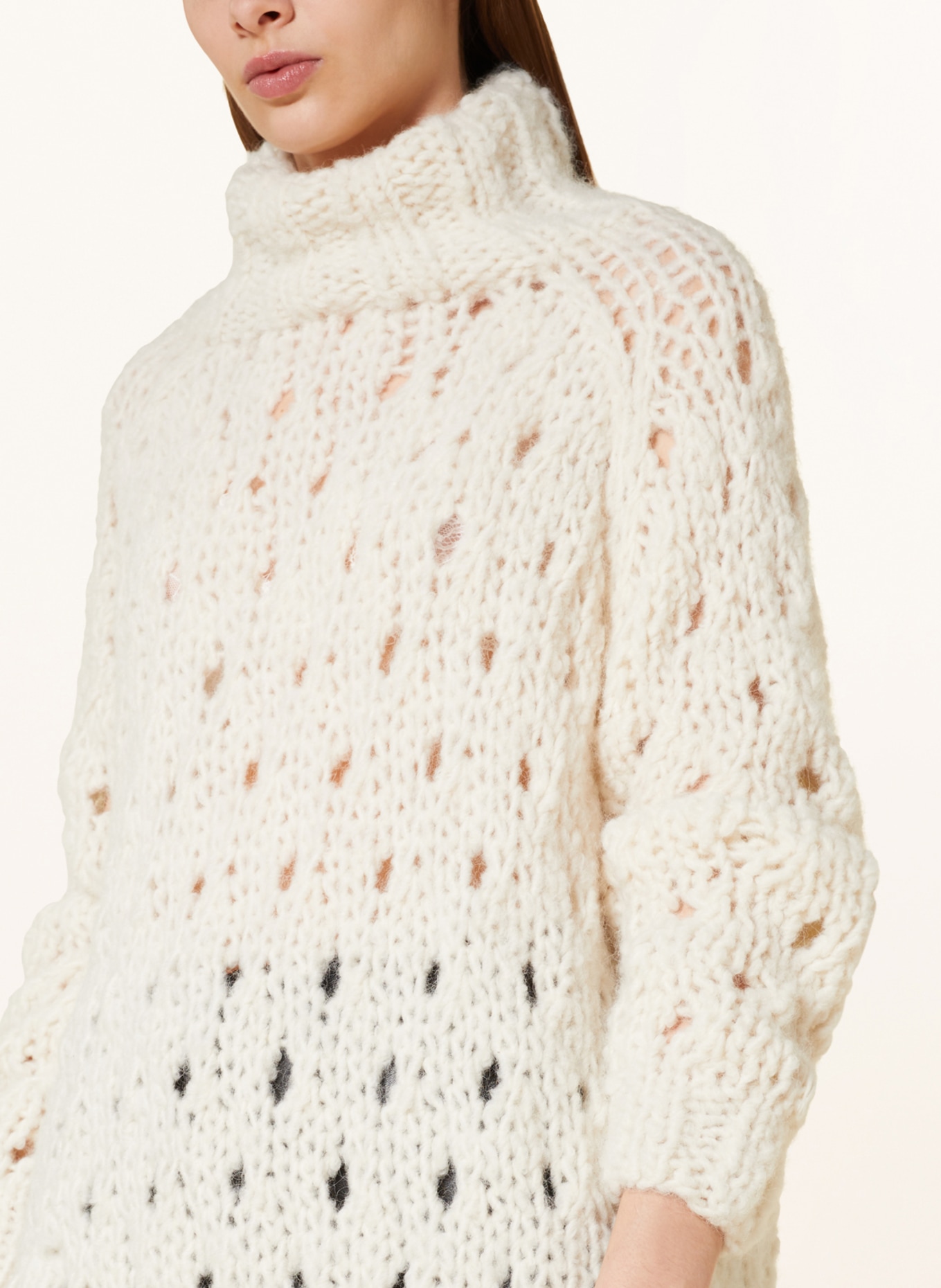MAIAMI Turtleneck sweater in alpaca, Color: CREAM (Image 4)