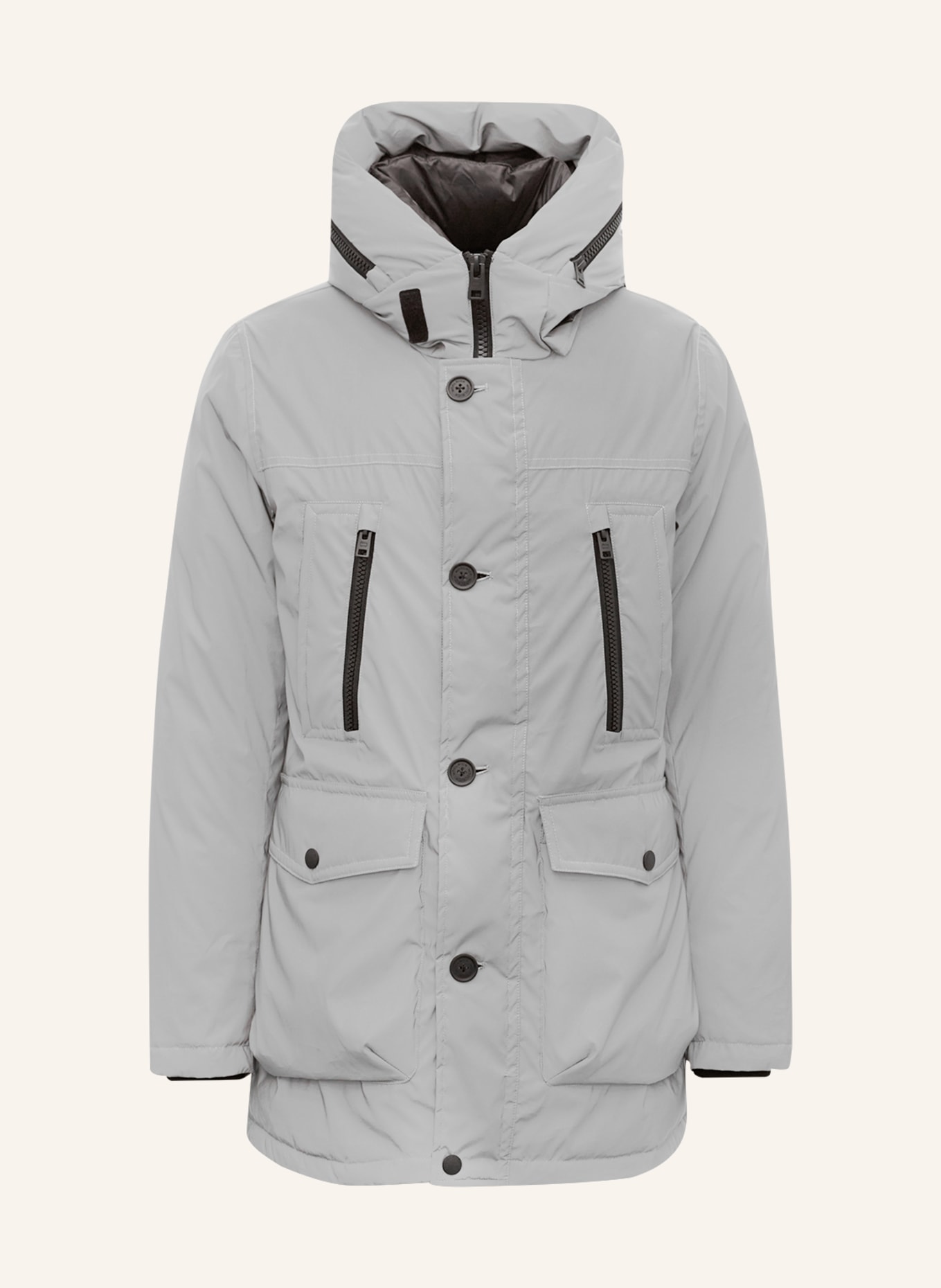 WOOLRICH Down parka REFLECTIVE ARCTIC, Color: GRAY (Image 1)