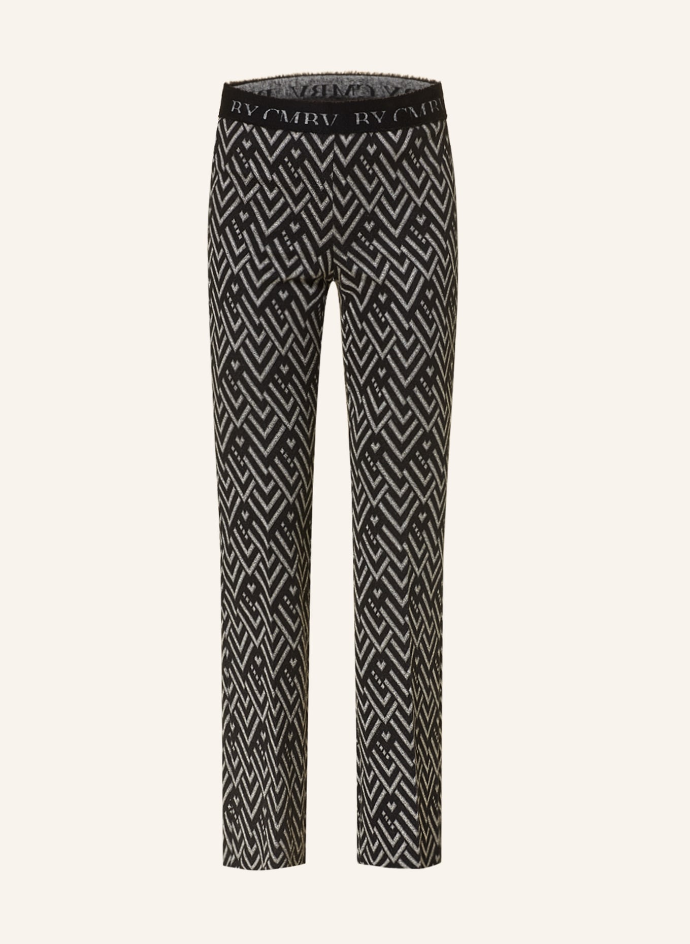 CAMBIO Jersey trousers FLOWER, Color: BLACK/ GRAY (Image 1)