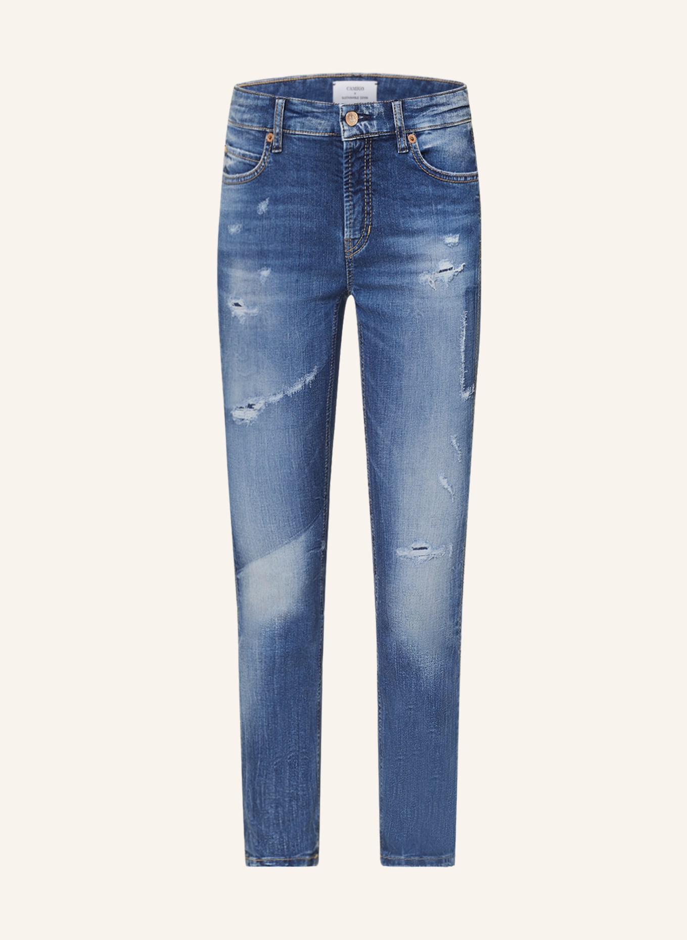 CAMBIO Skinny Jeans PARIS, Color: 5192 eco heavy used & repaired (Image 1)