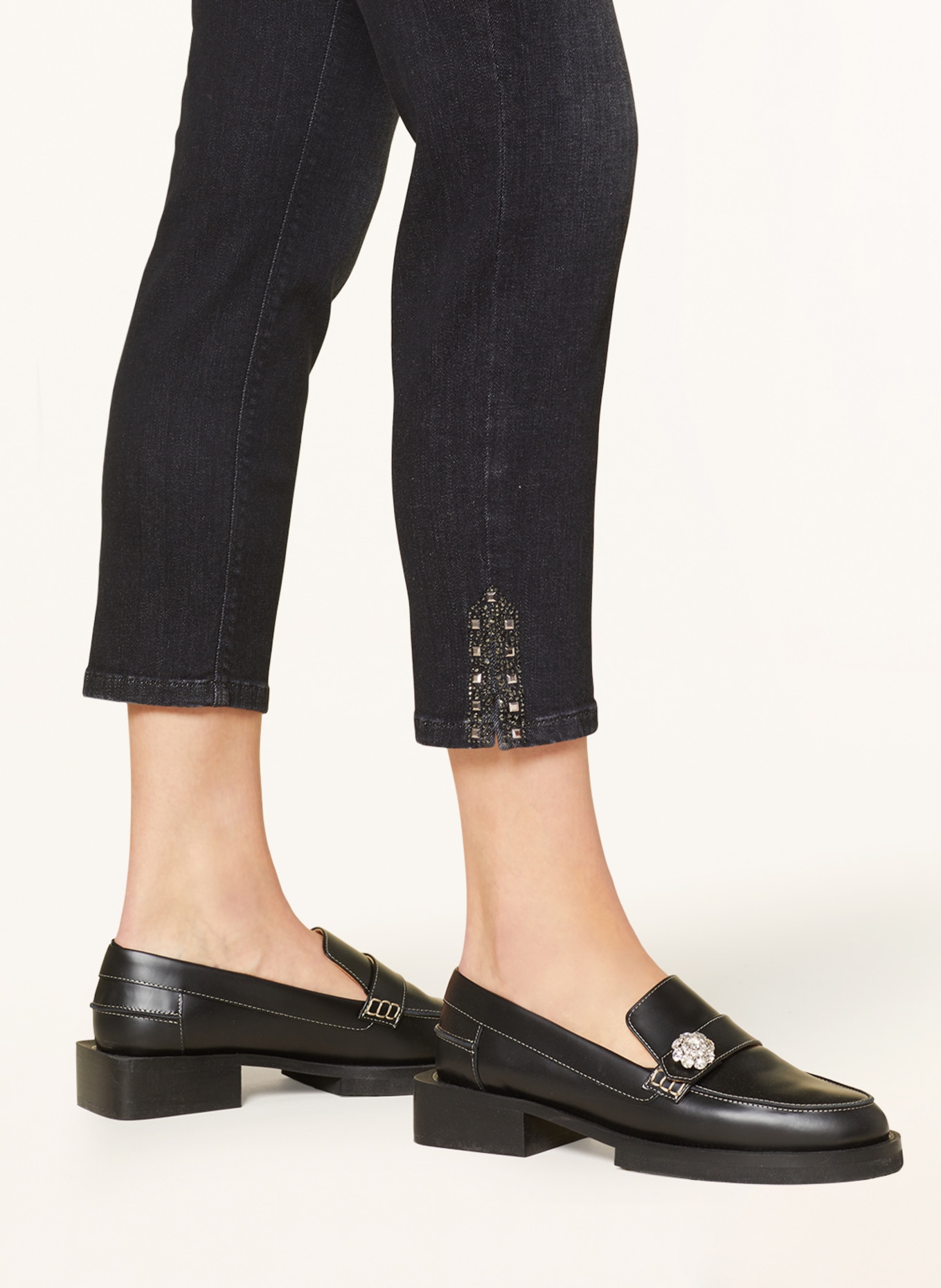 CAMBIO 7/8 jeans PIPER with decorative gems, Color: 5220 modern authentic black (Image 5)
