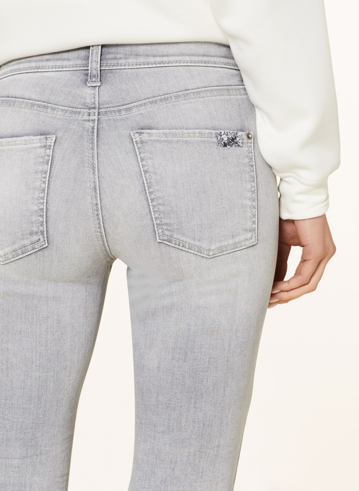 CAMBIO 7/8-Jeans PIPER mit Pailletten, Farbe: 5282 contrast bleached (Bild 6)