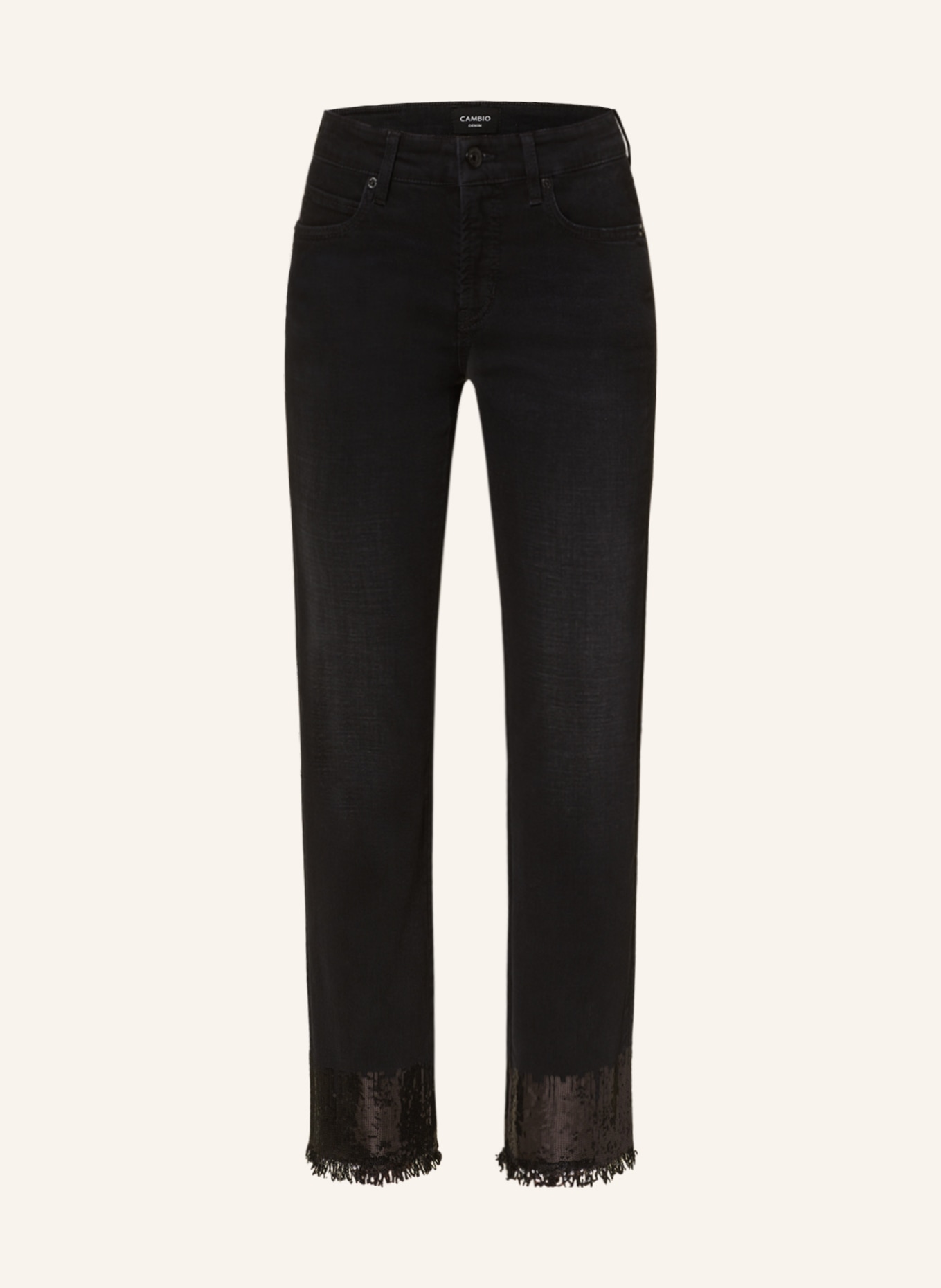 CAMBIO Straight jeans PARIS with sequins, Color: 5159 cozy contrast used & frin (Image 1)