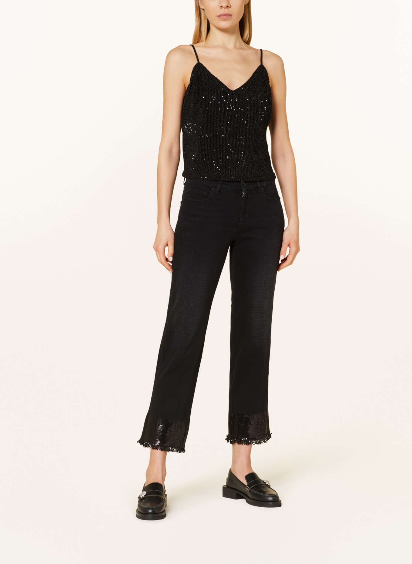 CAMBIO Straight jeans PARIS with sequins, Color: 5159 cozy contrast used & frin (Image 2)