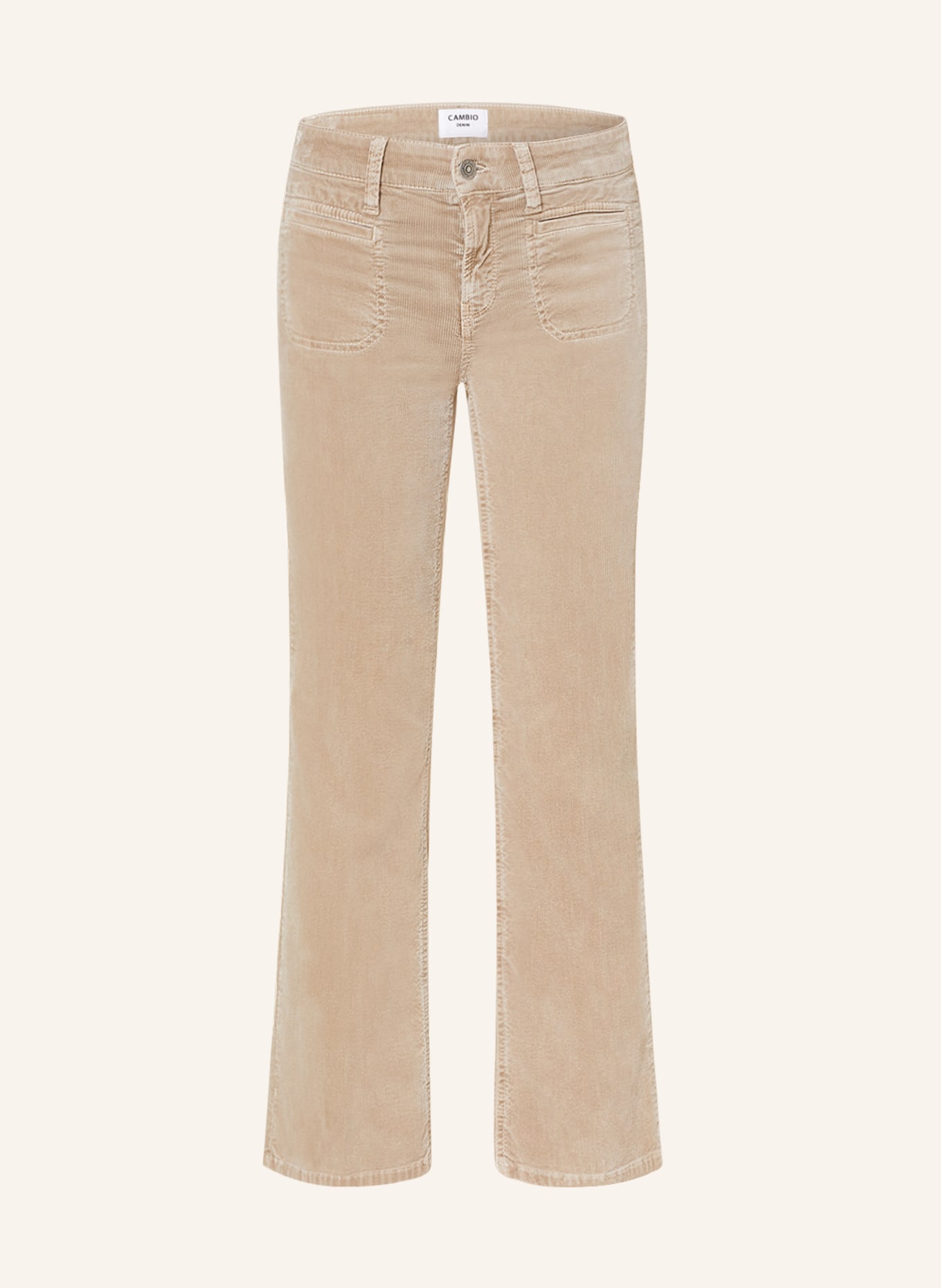 CAMBIO 7/8 corduroy trousers TESS, Color: 067 simply taupe (Image 1)
