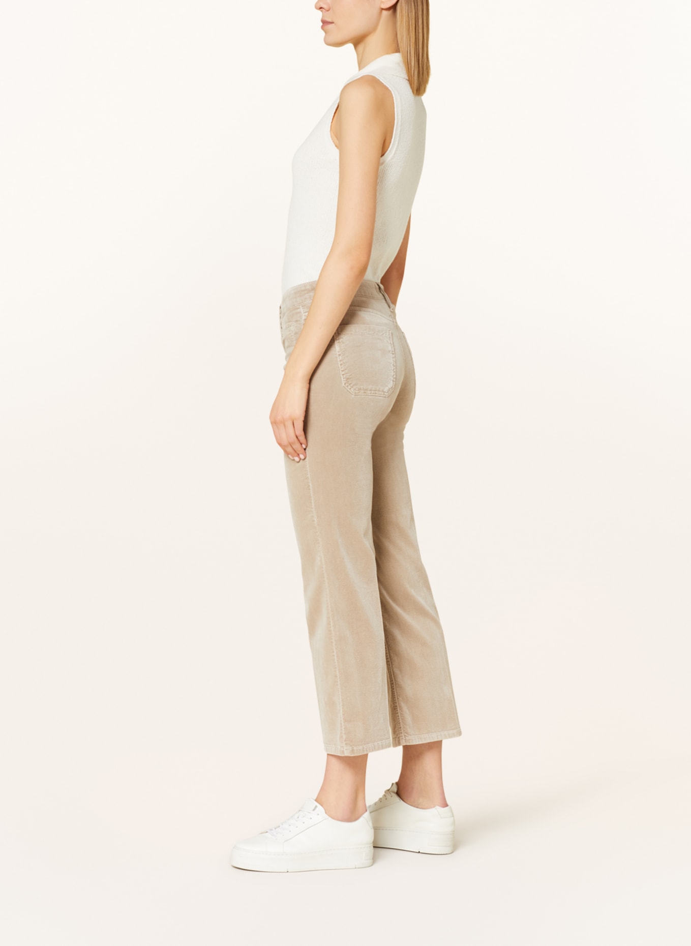 CAMBIO 7/8 corduroy trousers TESS, Color: 067 simply taupe (Image 4)
