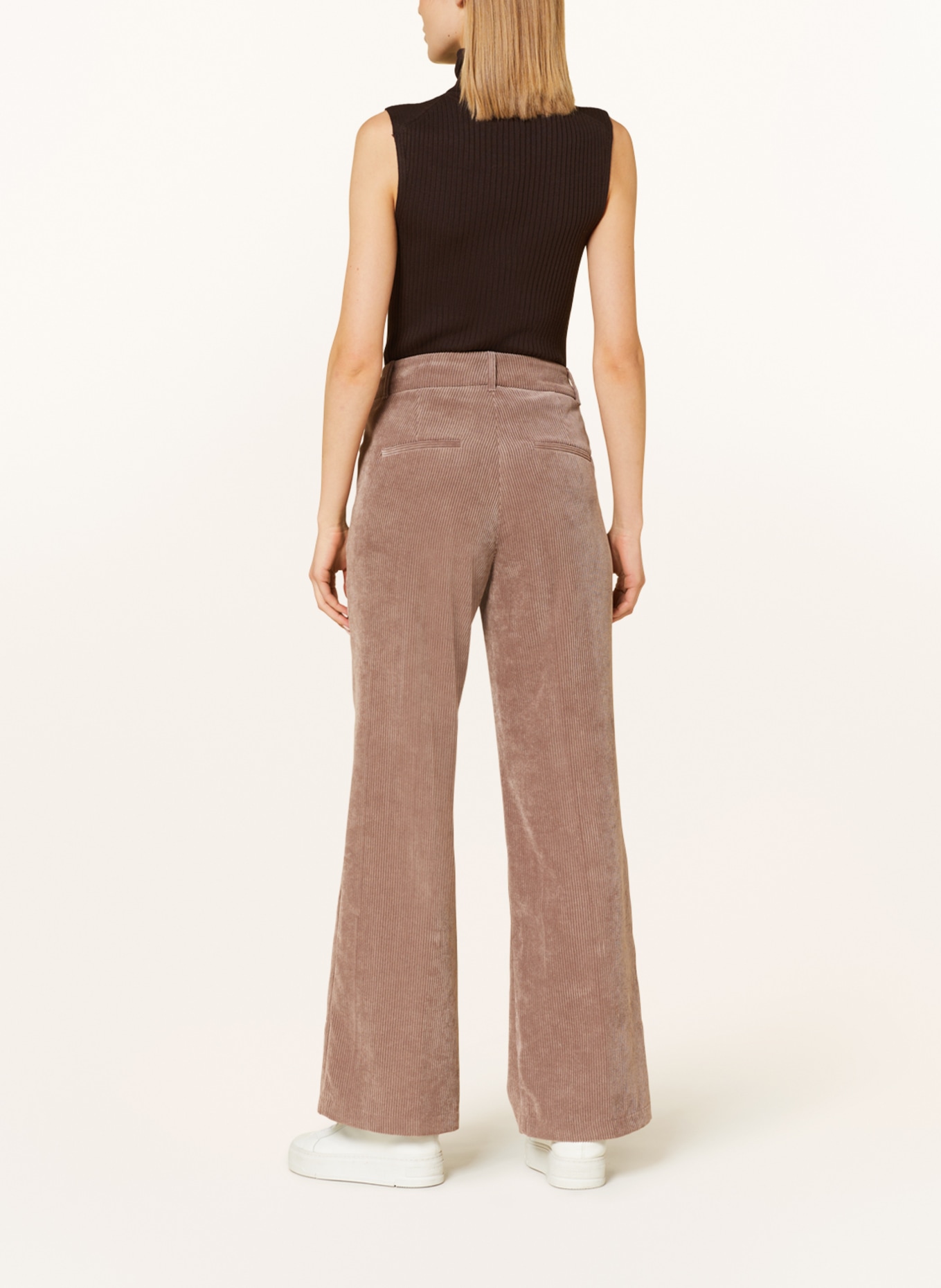 CAMBIO Wide leg trousers AMELIE made of corduroy, Color: LIGHT BROWN (Image 3)