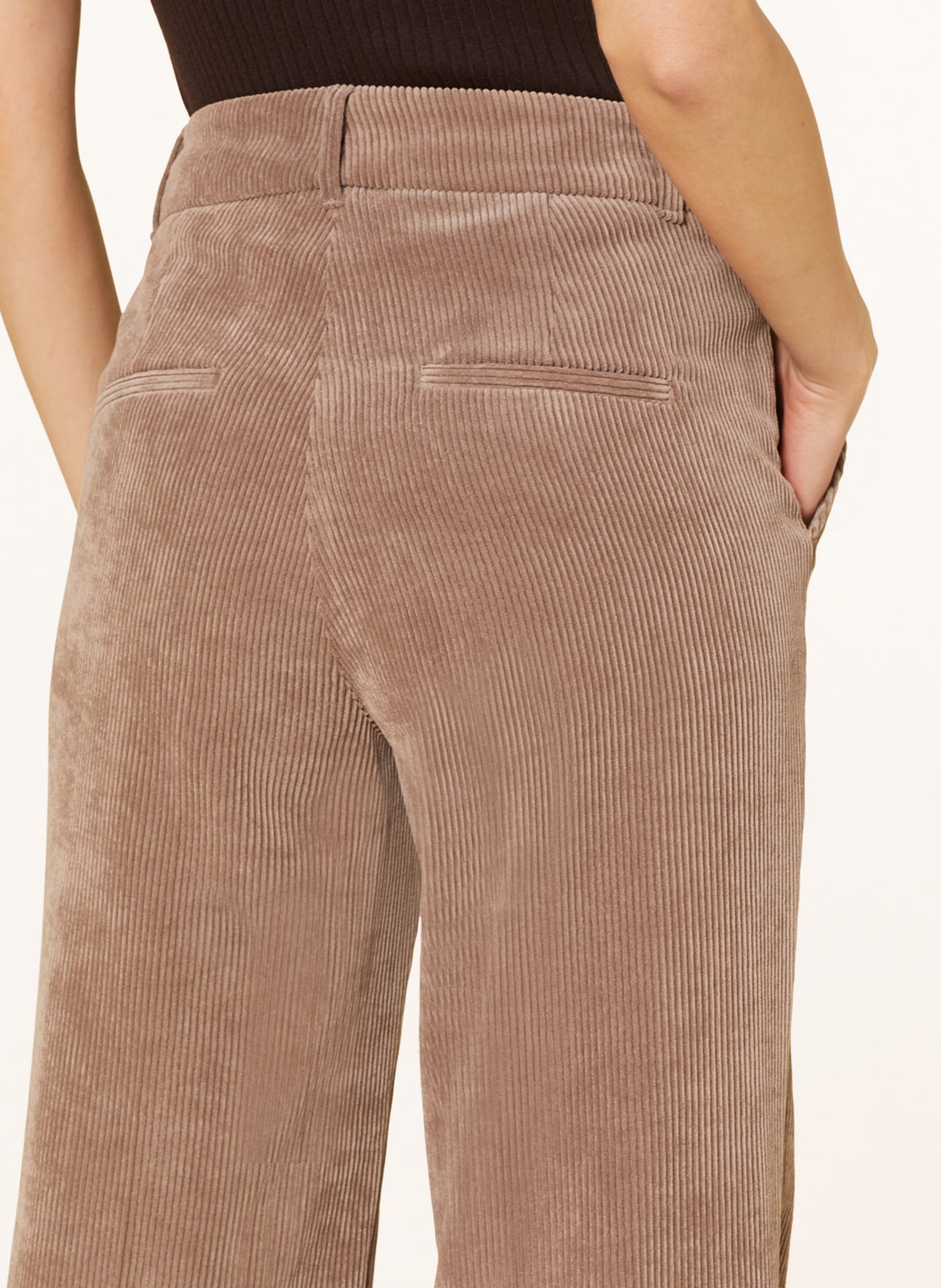 CAMBIO Wide leg trousers AMELIE made of corduroy, Color: LIGHT BROWN (Image 5)