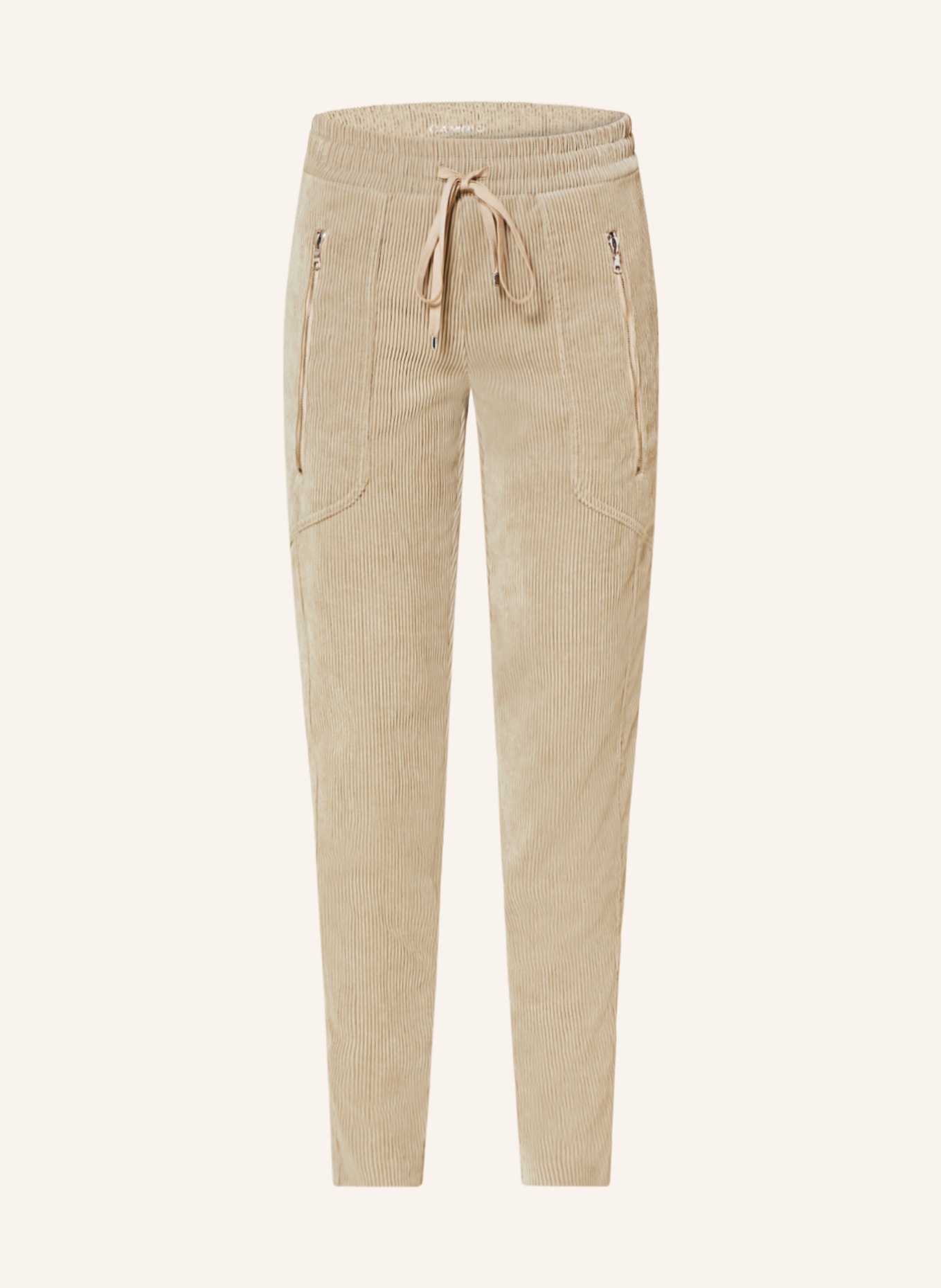 CAMBIO Corduroy trousers JORDEN UTILITY in jogger style, Color: BEIGE (Image 1)