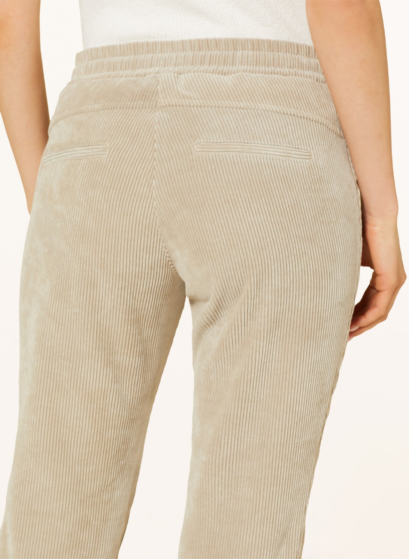 CAMBIO Manšestrové kalhoty JORDEN UTILITY v joggingovém stylu, Barva: BÉŽOVÁ (Obrázek 6)