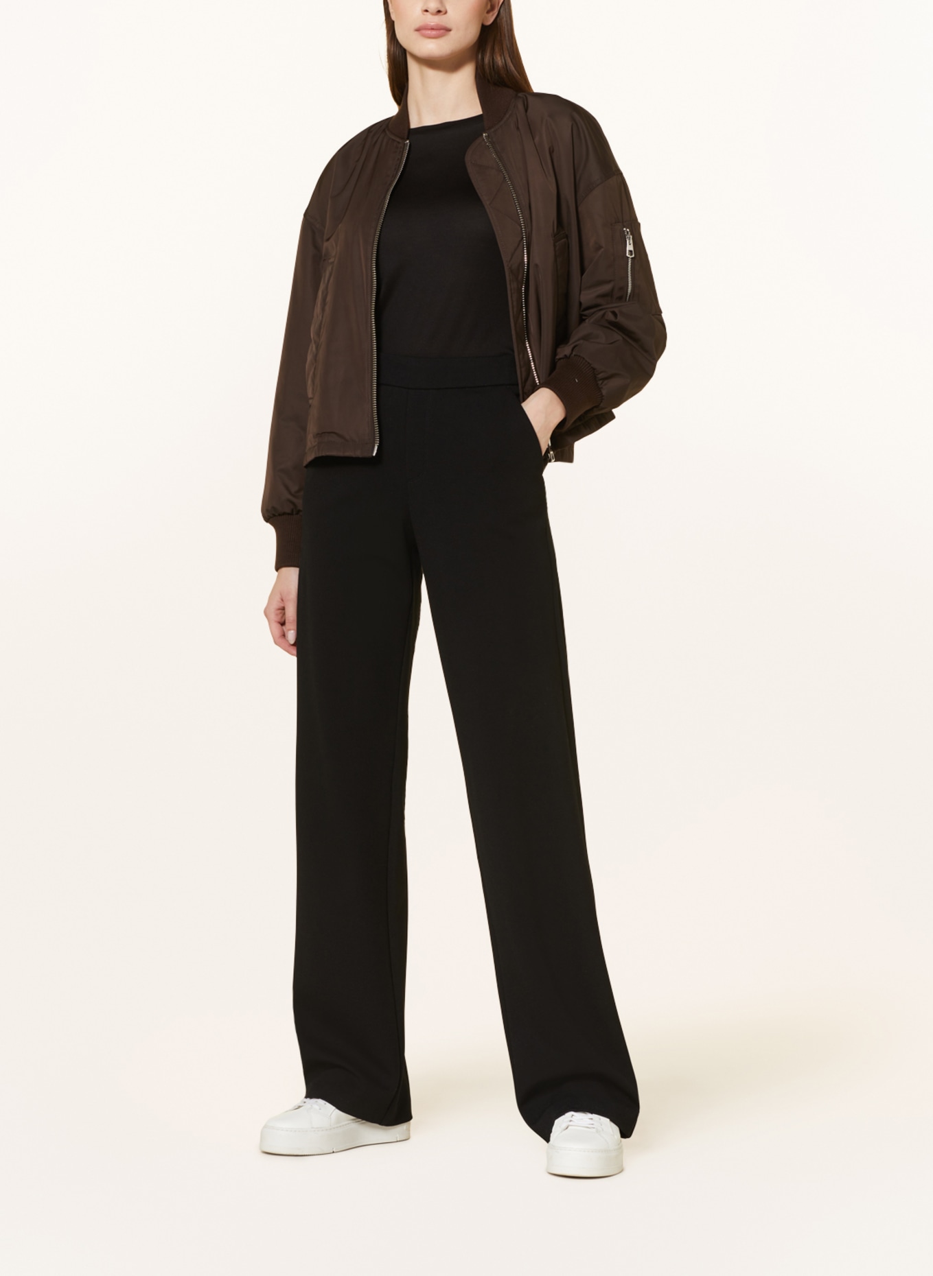 MAC Wide leg trousers CHIARA made of jersey, Color: BLACK (Image 2)