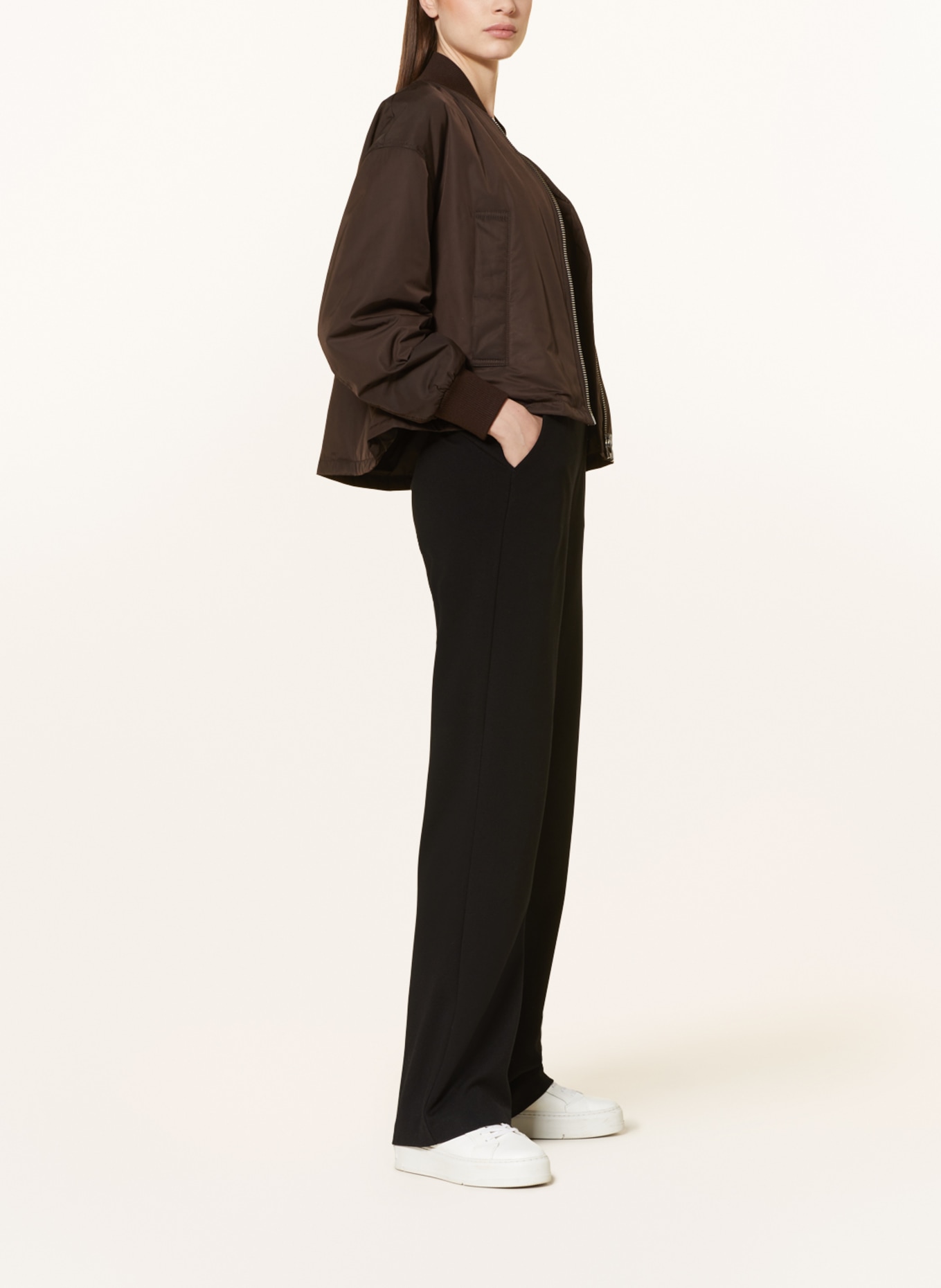 MAC Wide leg trousers CHIARA made of jersey, Color: BLACK (Image 4)