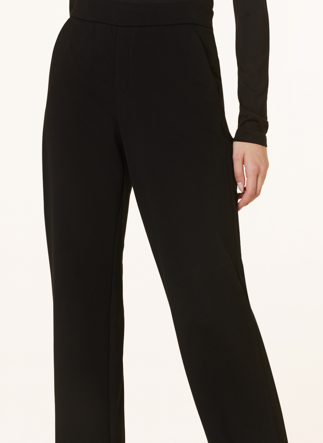 MAC Wide leg trousers CHIARA made of jersey, Color: BLACK (Image 5)