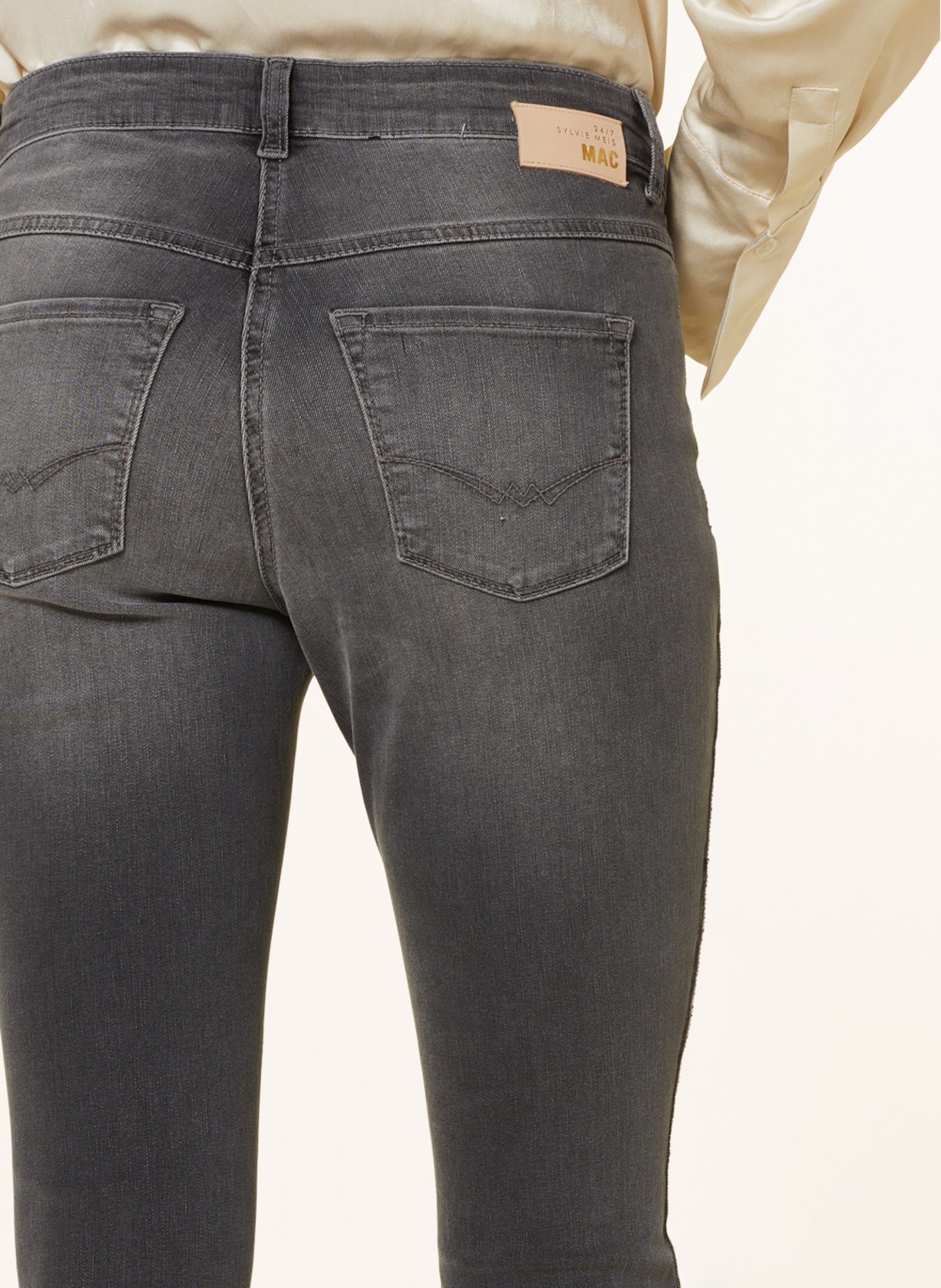 MAC Skinny Jeans DREAM SKINNY mit Schmucksteinen, Farbe: D393 light anthra used (Bild 5)