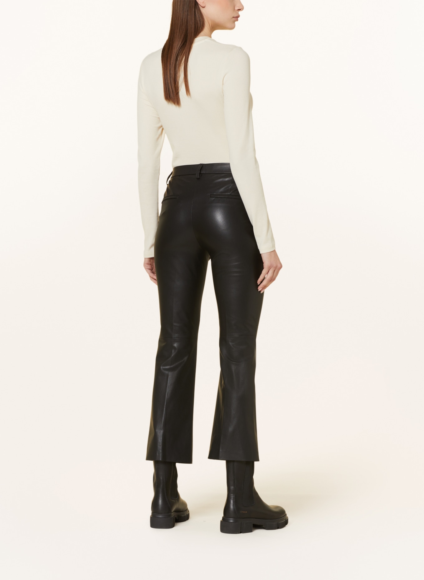 MAC 7/8 pants AIDA KICK in leather look, Color: BLACK (Image 3)