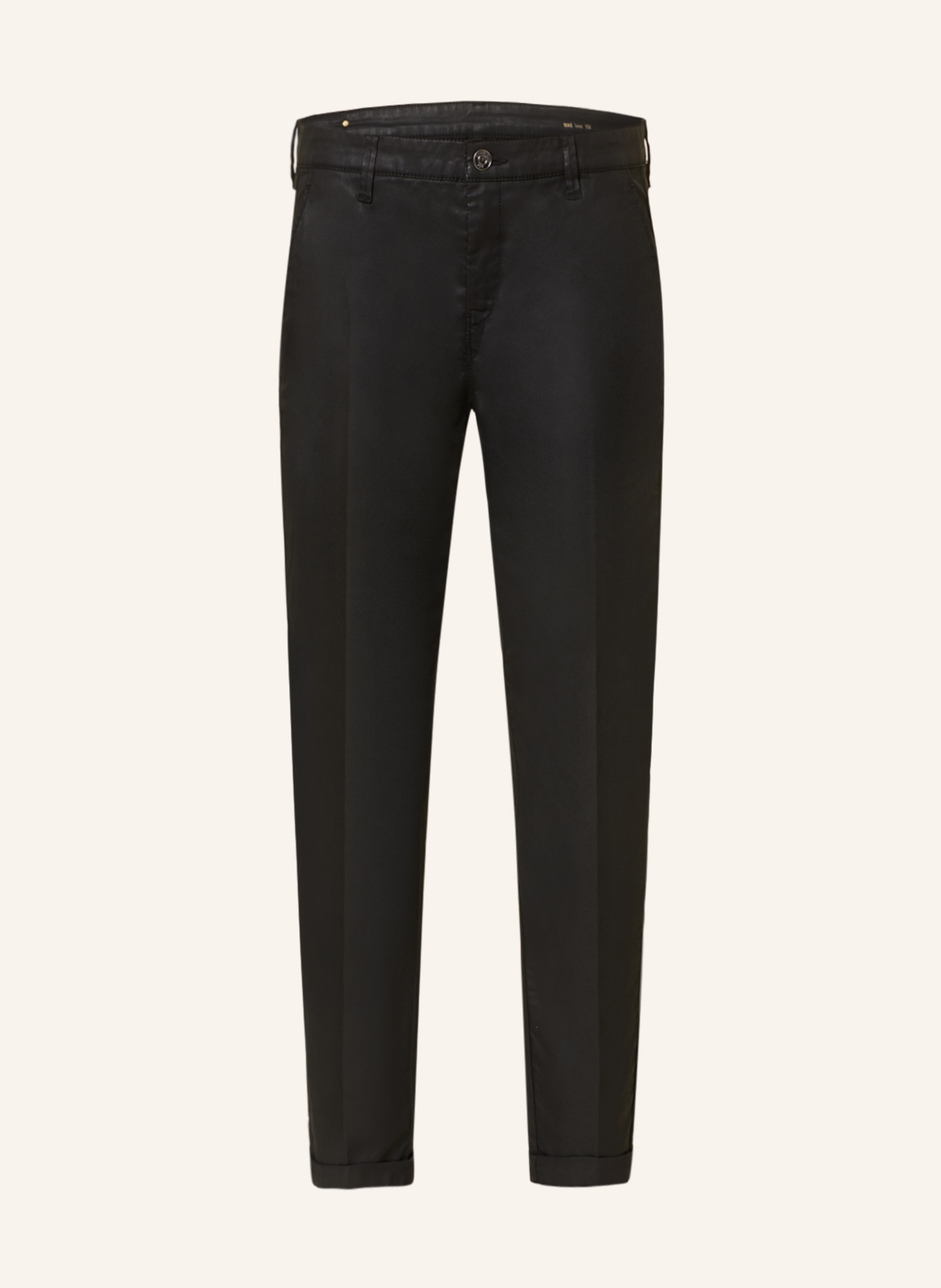 MAC 7/8 trousers CHINO in leather look, Color: BLACK (Image 1)