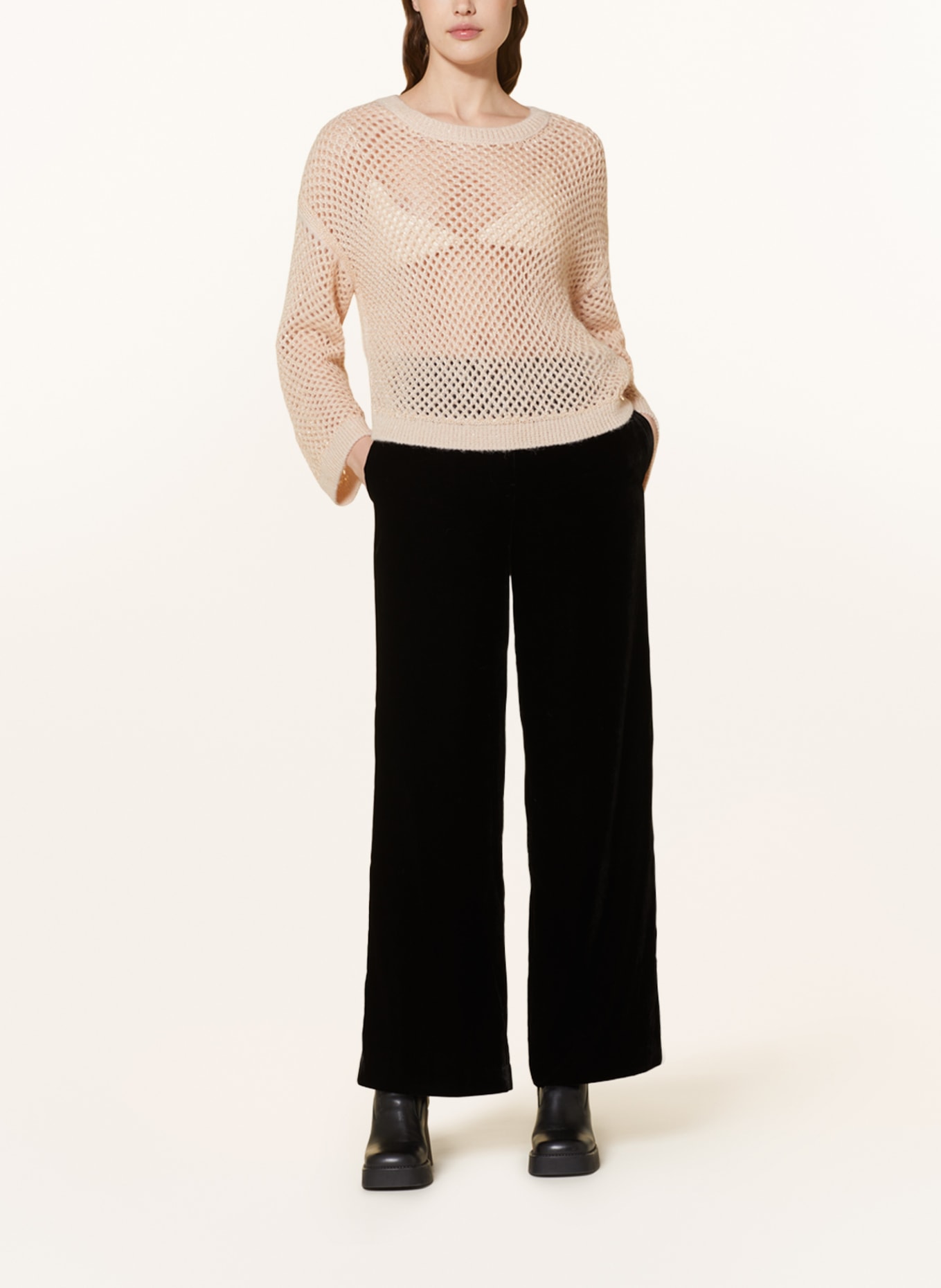 MARC CAIN Sweater with sequins, Color: 157 soft blossom (Image 2)