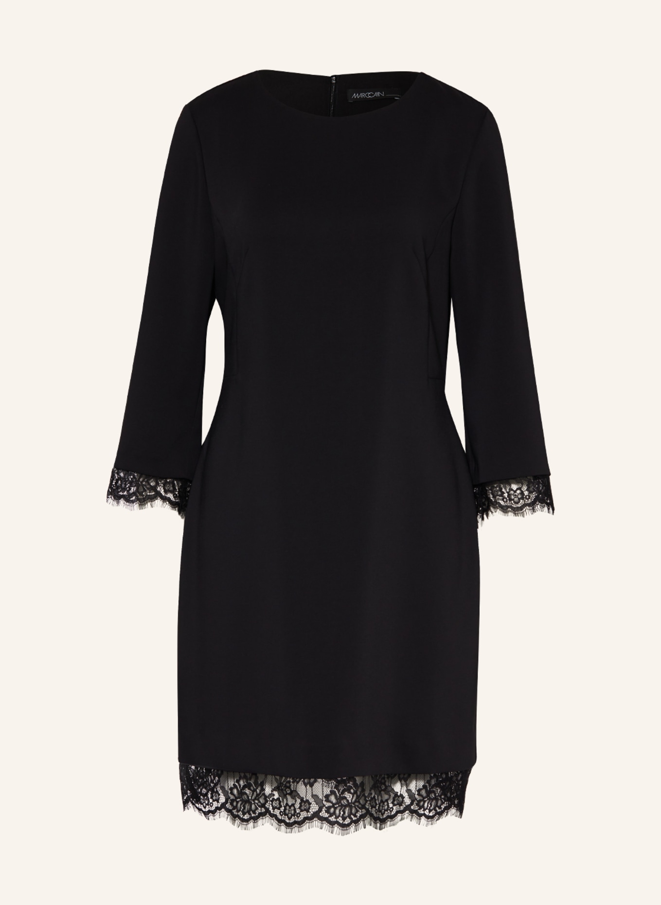 MARC CAIN Šaty s krajkou, Barva: 900 BLACK (Obrázek 1)