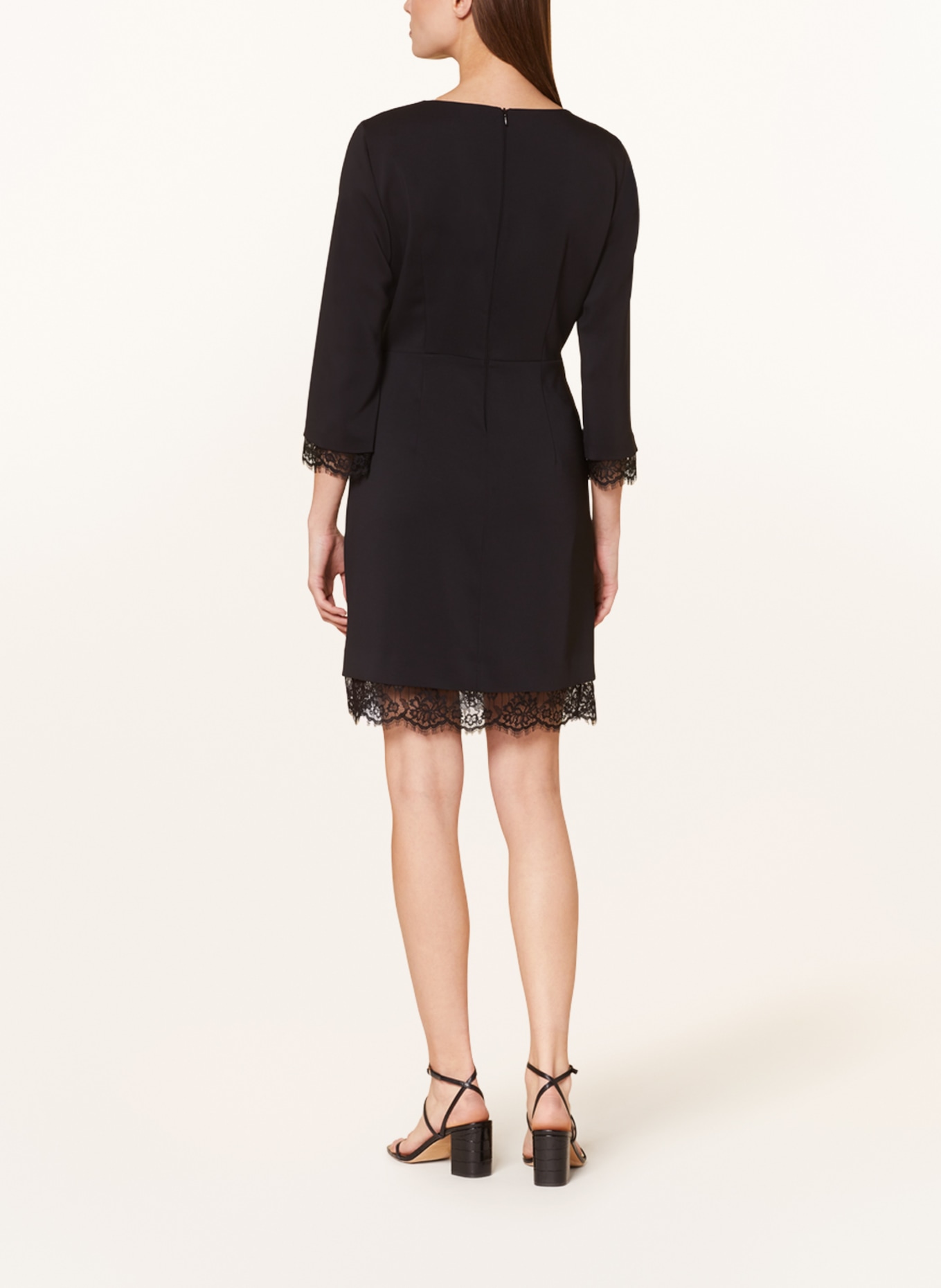 MARC CAIN Šaty s krajkou, Barva: 900 BLACK (Obrázek 3)