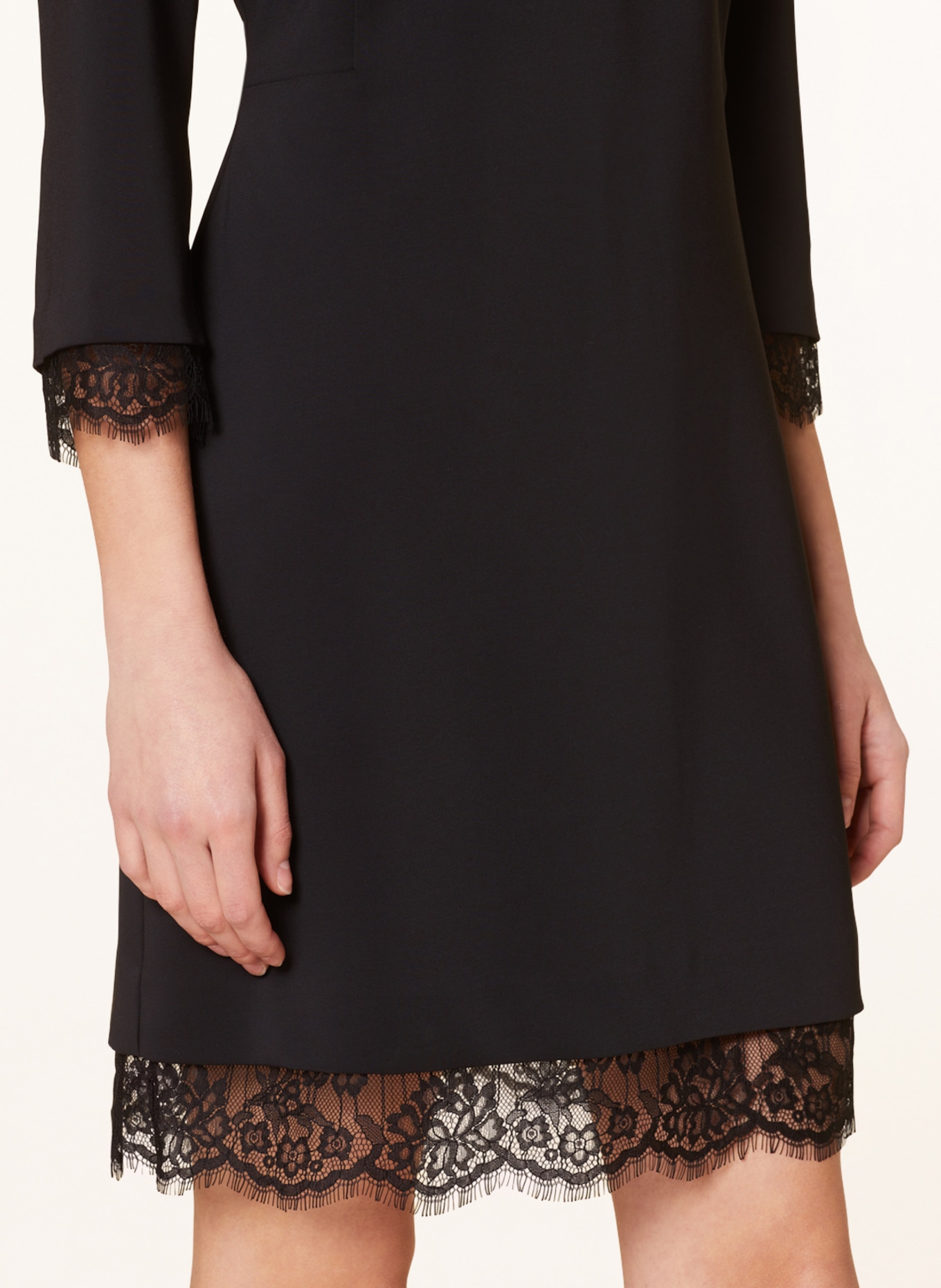 MARC CAIN Sukienka z koronką, Kolor: 900 BLACK (Obrazek 4)
