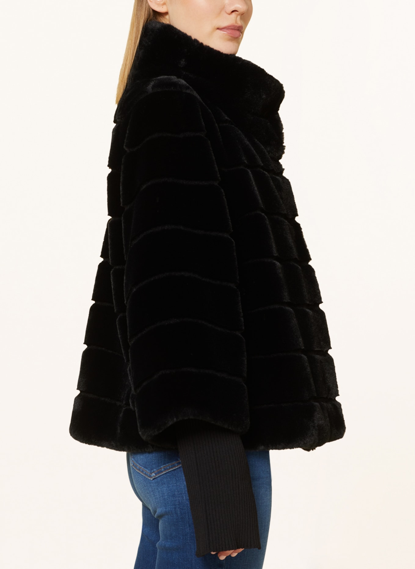 MARC CAIN Kunstfell-Jacke, Farbe: 900 BLACK (Bild 4)