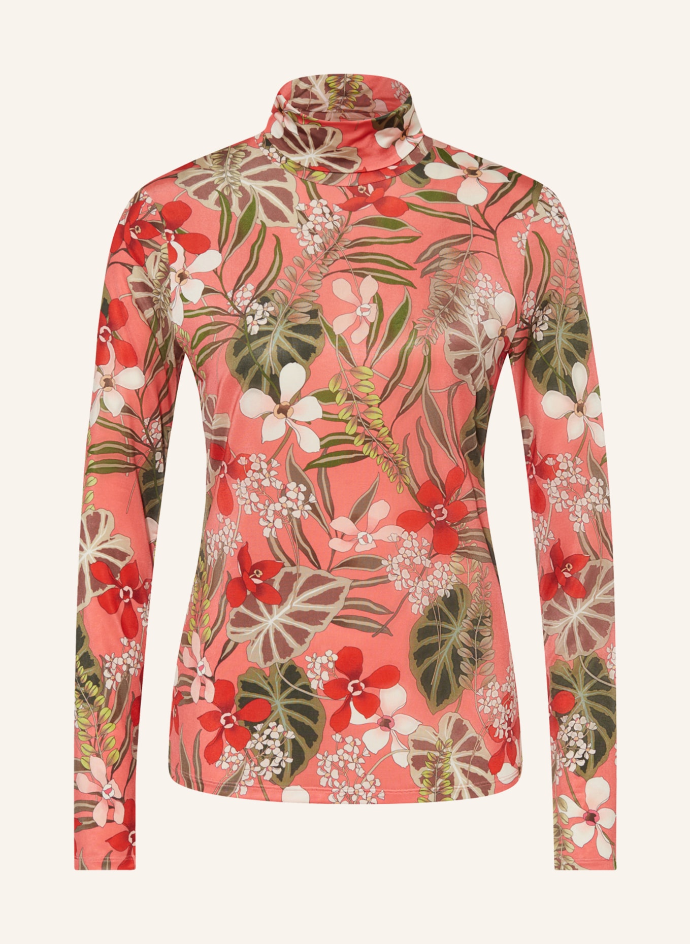 MARC CAIN Turtleneck shirt, Color: 222 deep coral (Image 1)