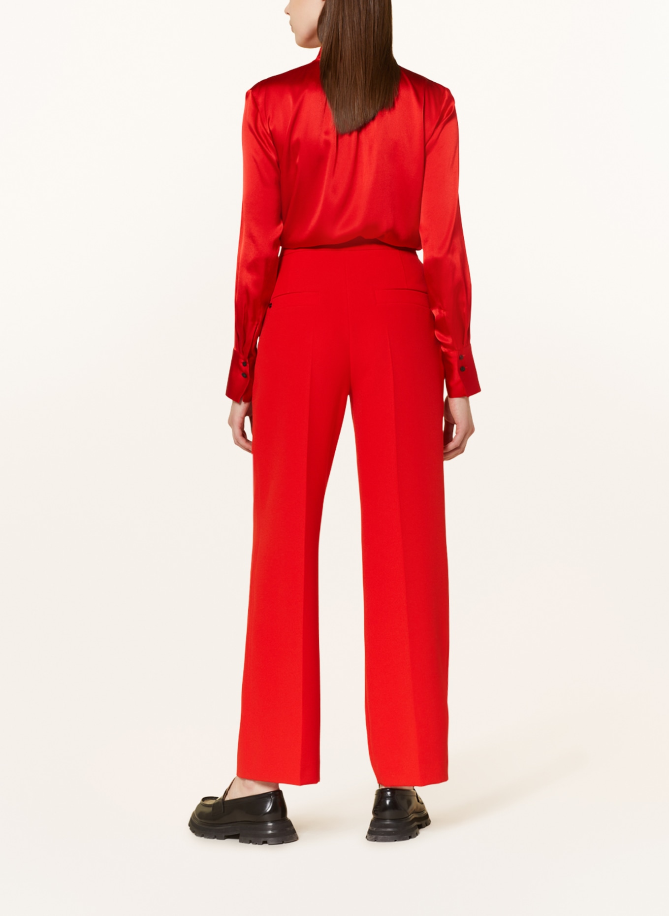 MARC CAIN Shirt blouse in silk, Color: 270 bright fire red (Image 3)