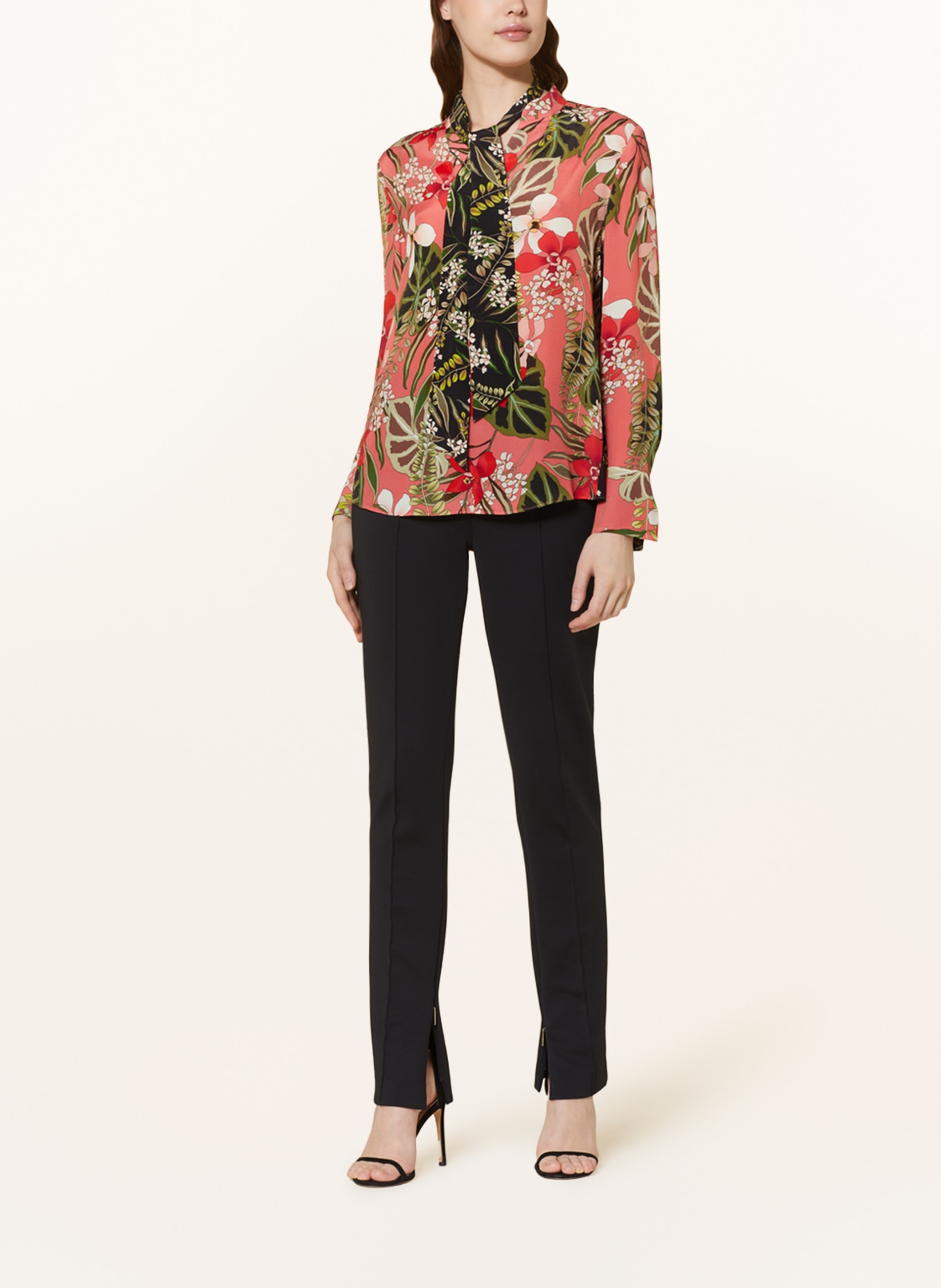 MARC CAIN Shirt blouse with silk, Color: 222 deep coral (Image 2)