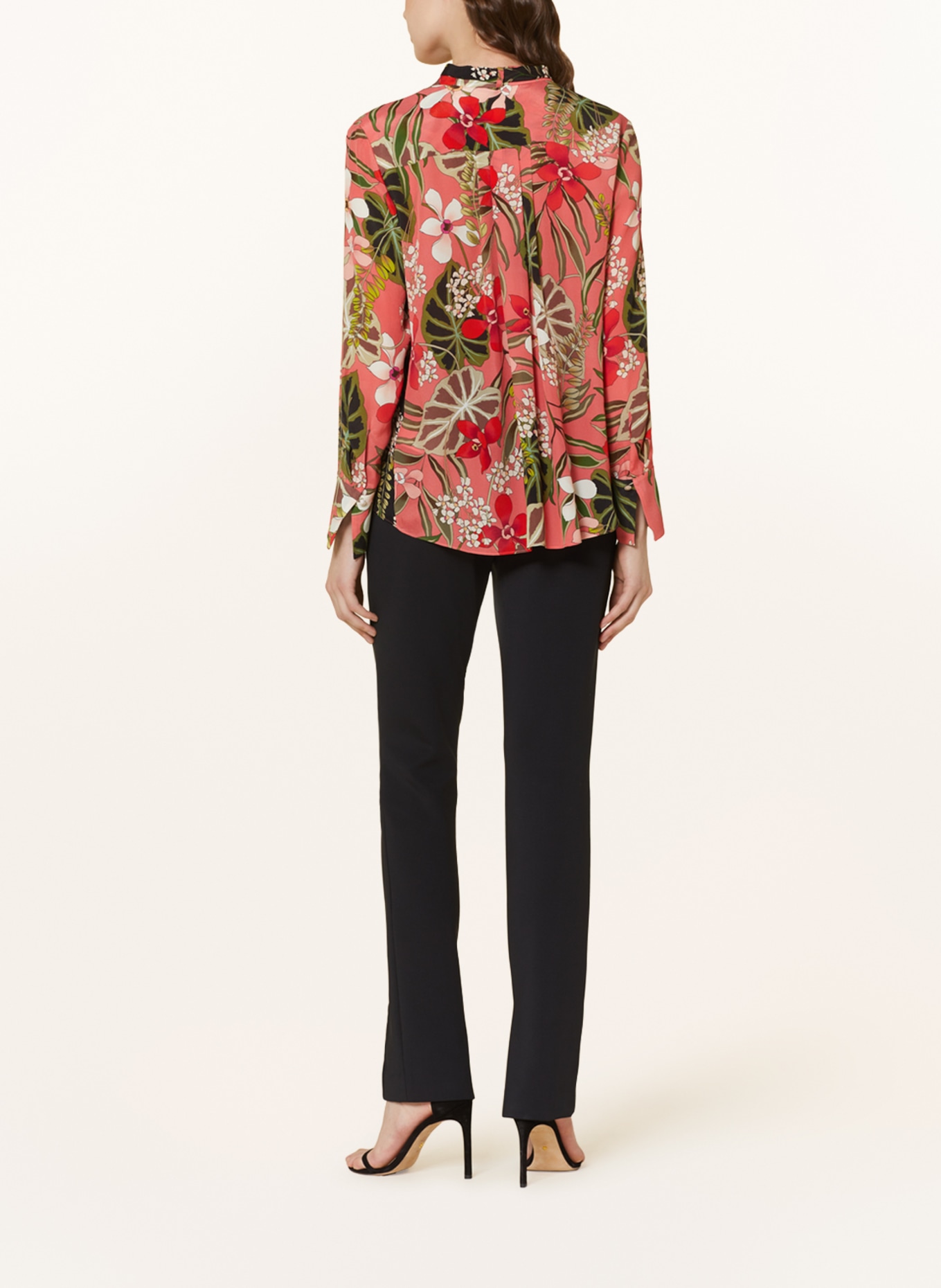MARC CAIN Shirt blouse with silk, Color: 222 deep coral (Image 3)
