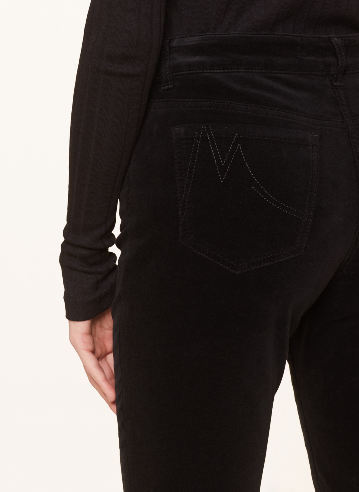 MARC CAIN Velvet trousers SILEA, Color: 900 BLACK (Image 5)